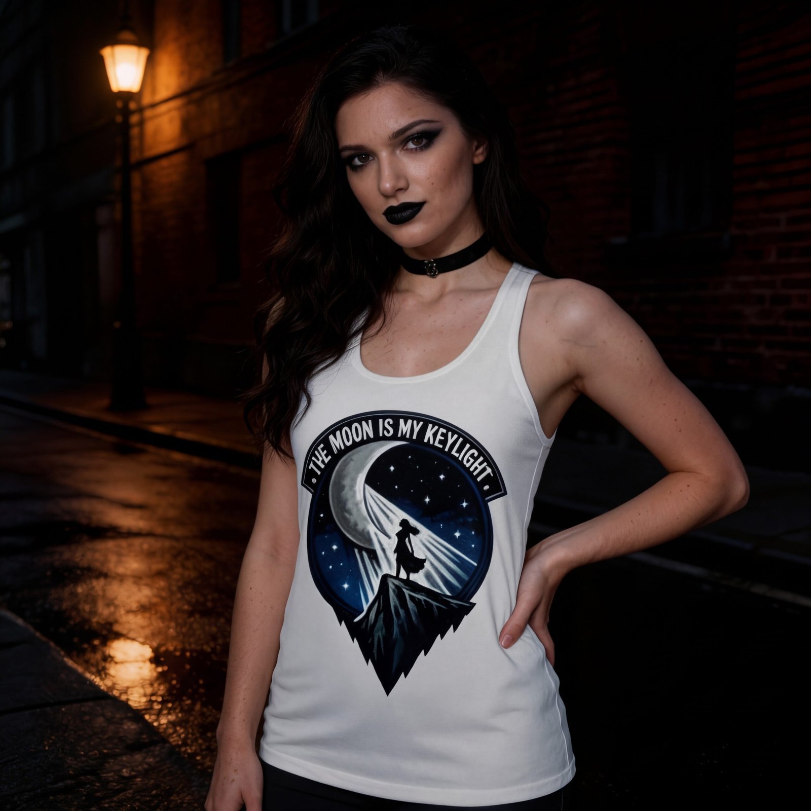 Women’s Dark Art Tank Top | The Moon Is My Keylight | Knotted Tree Studios - Image 7