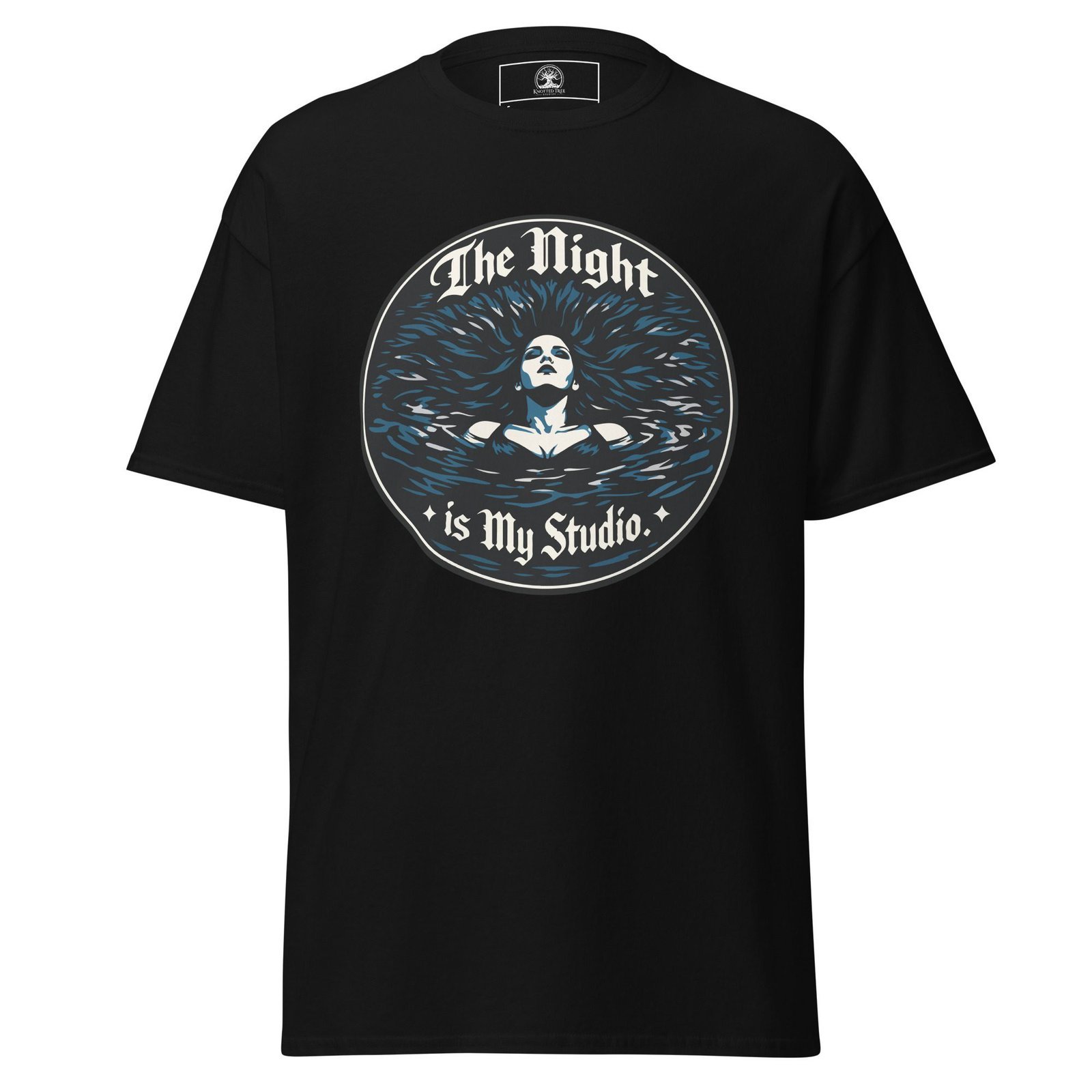 Dark Art Graphic Tee | The Night Is My Studio | Knotted Tree Studios
