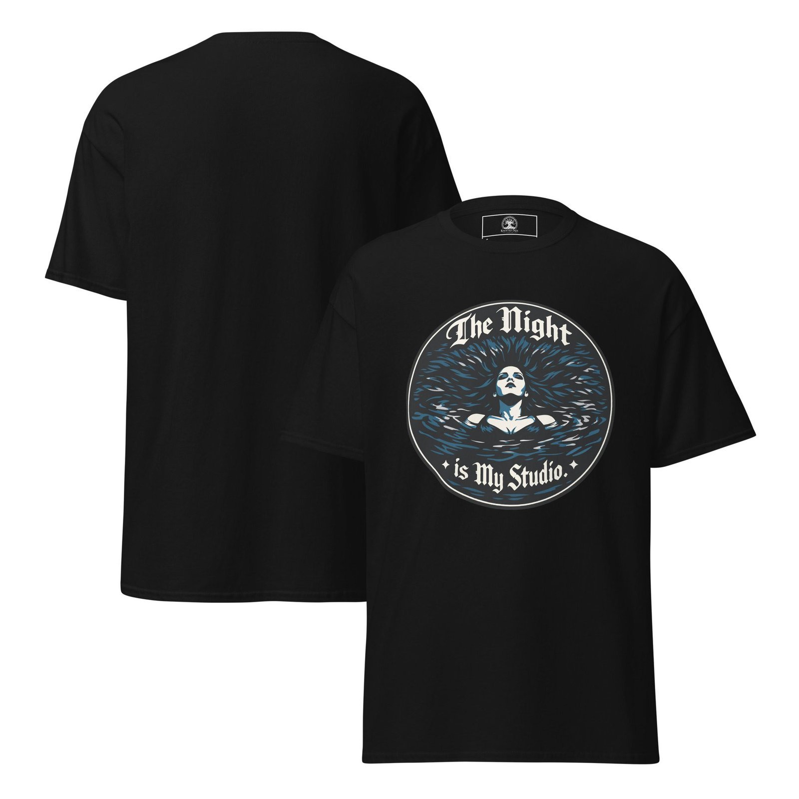 Dark Art Graphic Tee | The Night Is My Studio | Knotted Tree Studios - Image 4