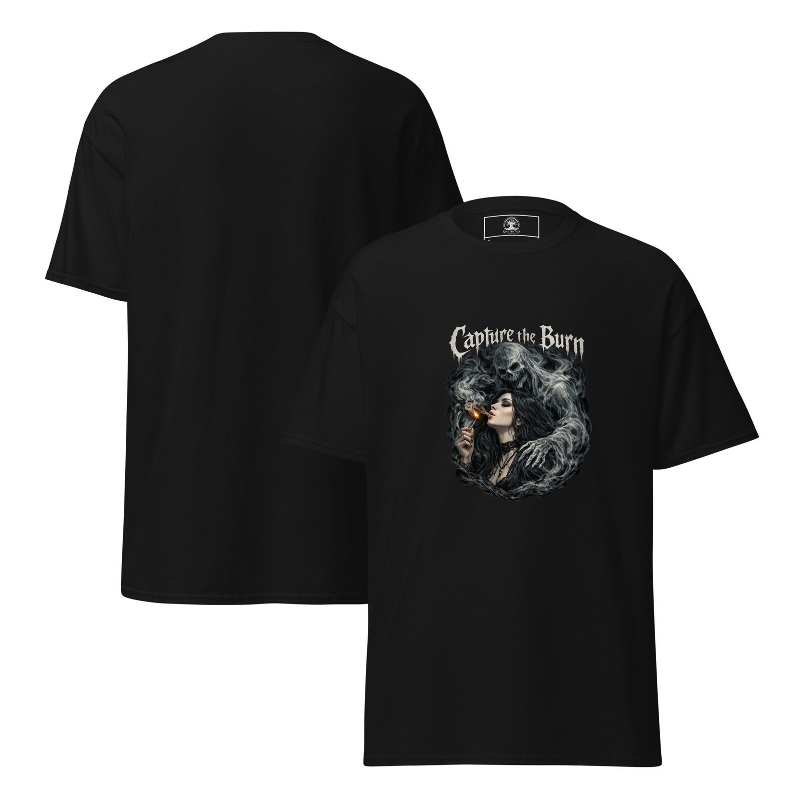 Dark Art Graphic Tee | Capture the Burn | Knotted Tree Studios - Image 3
