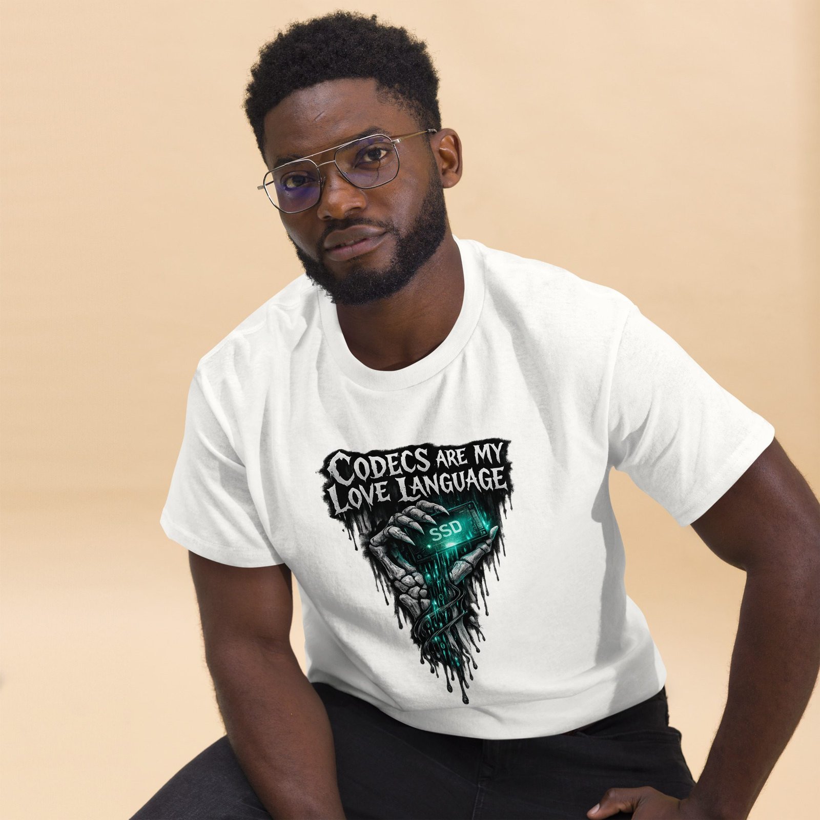 Dark Art Graphic Tee | Codecs Love Language | Knotted Tree Studios - Image 5