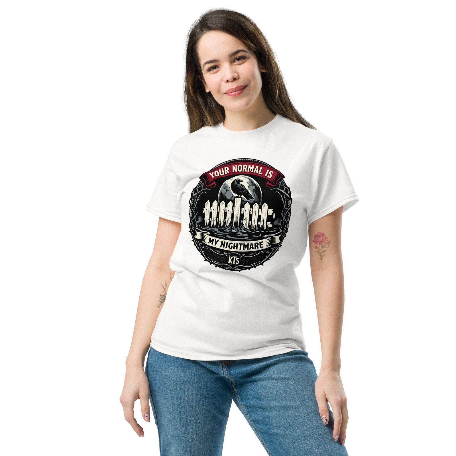 Dark Art Graphic Tee | Your Normal Is My Nightmare | Knotted Tree Studios - Image 3