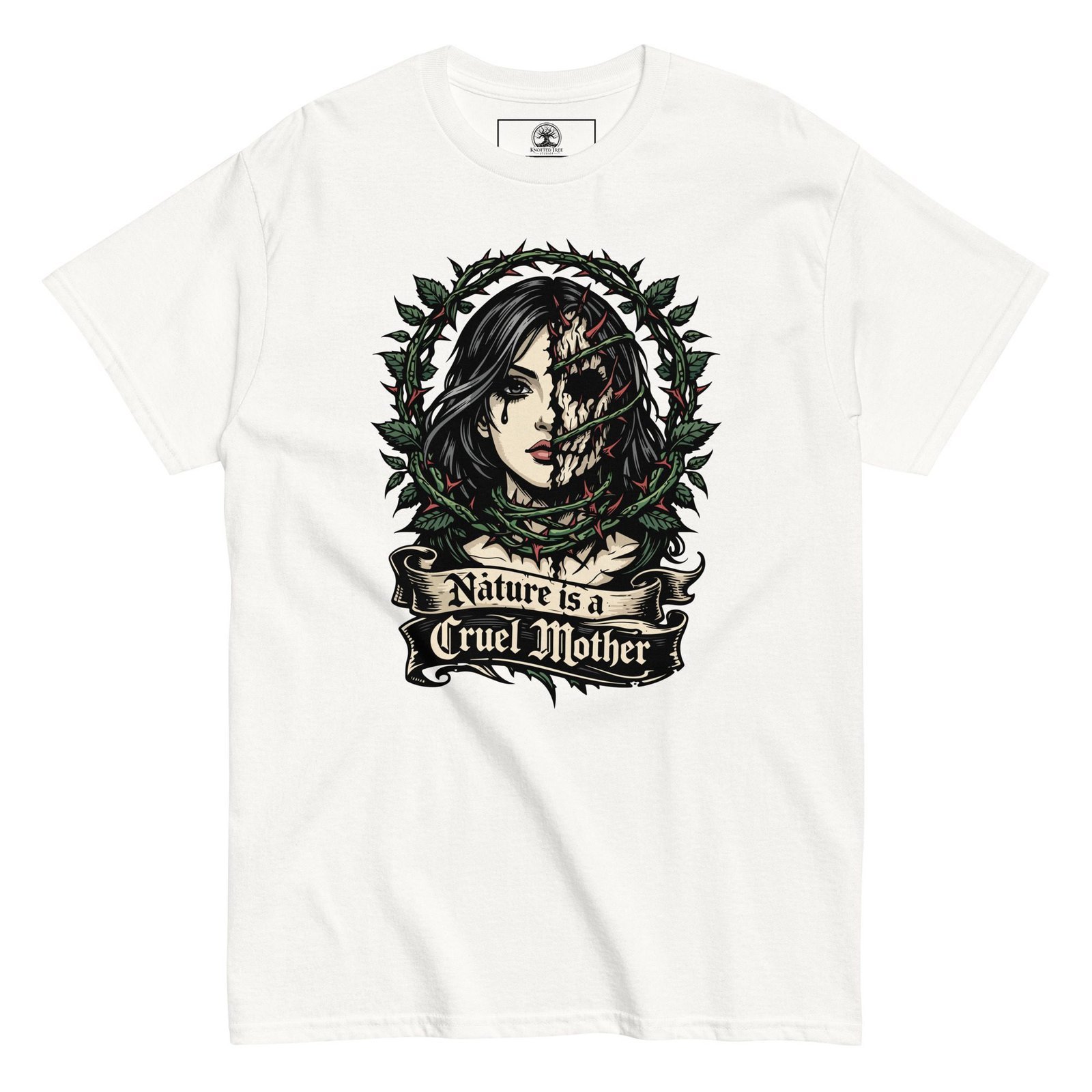 Dark Art Graphic Tee | Nature Is Cruel | Knotted Tree Studios - Image 2