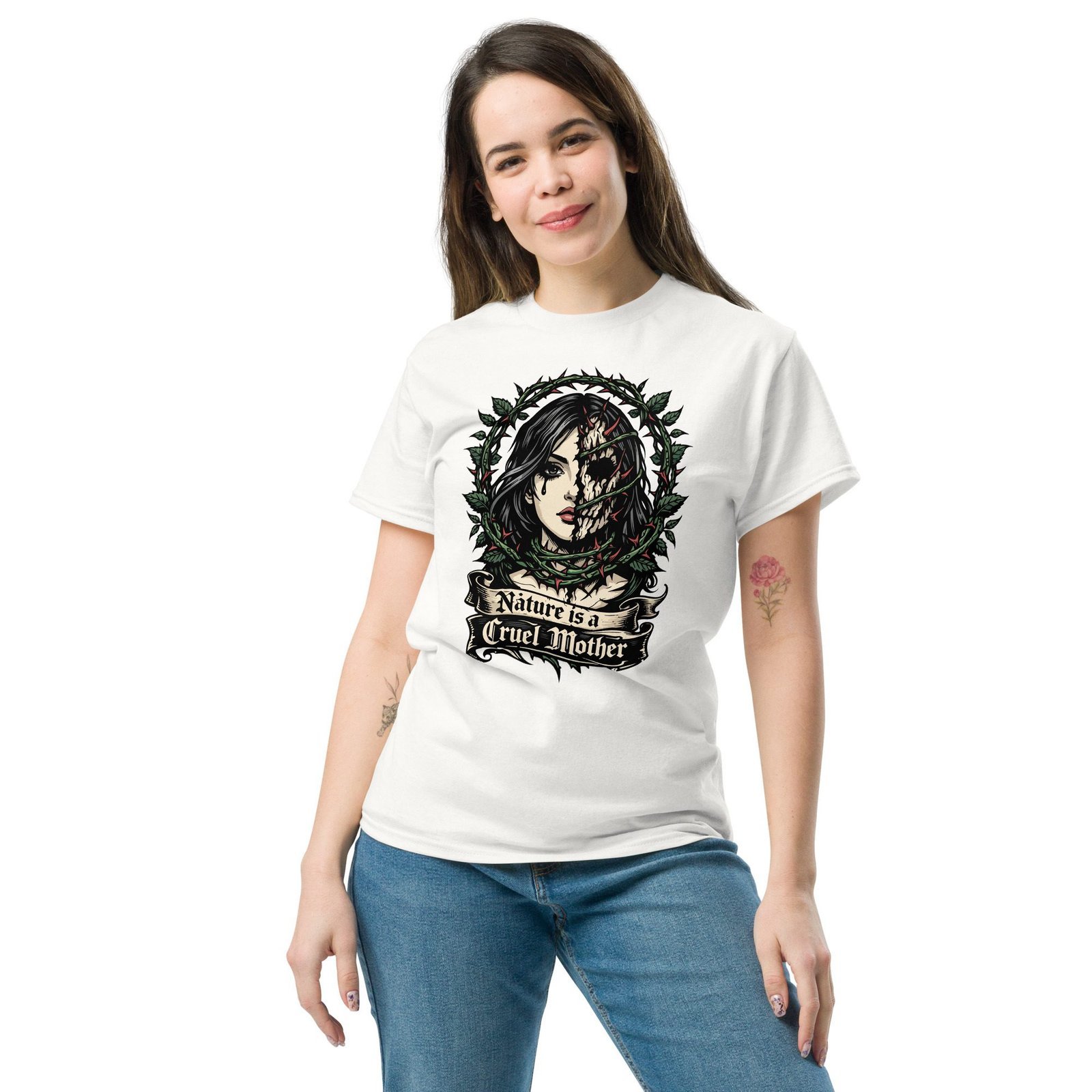 Dark Art Graphic Tee | Nature Is Cruel | Knotted Tree Studios - Image 4