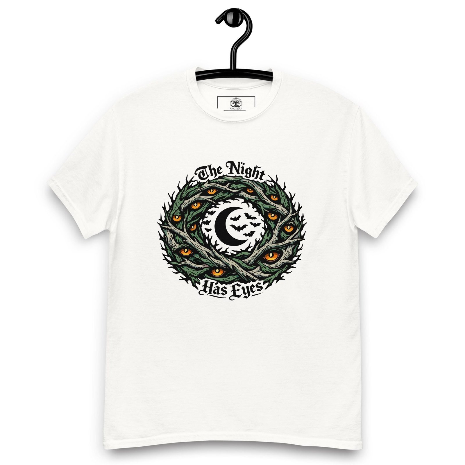 Dark Art Graphic Tee | The Night Has Eyes | Knotted Tree Studios - Image 5