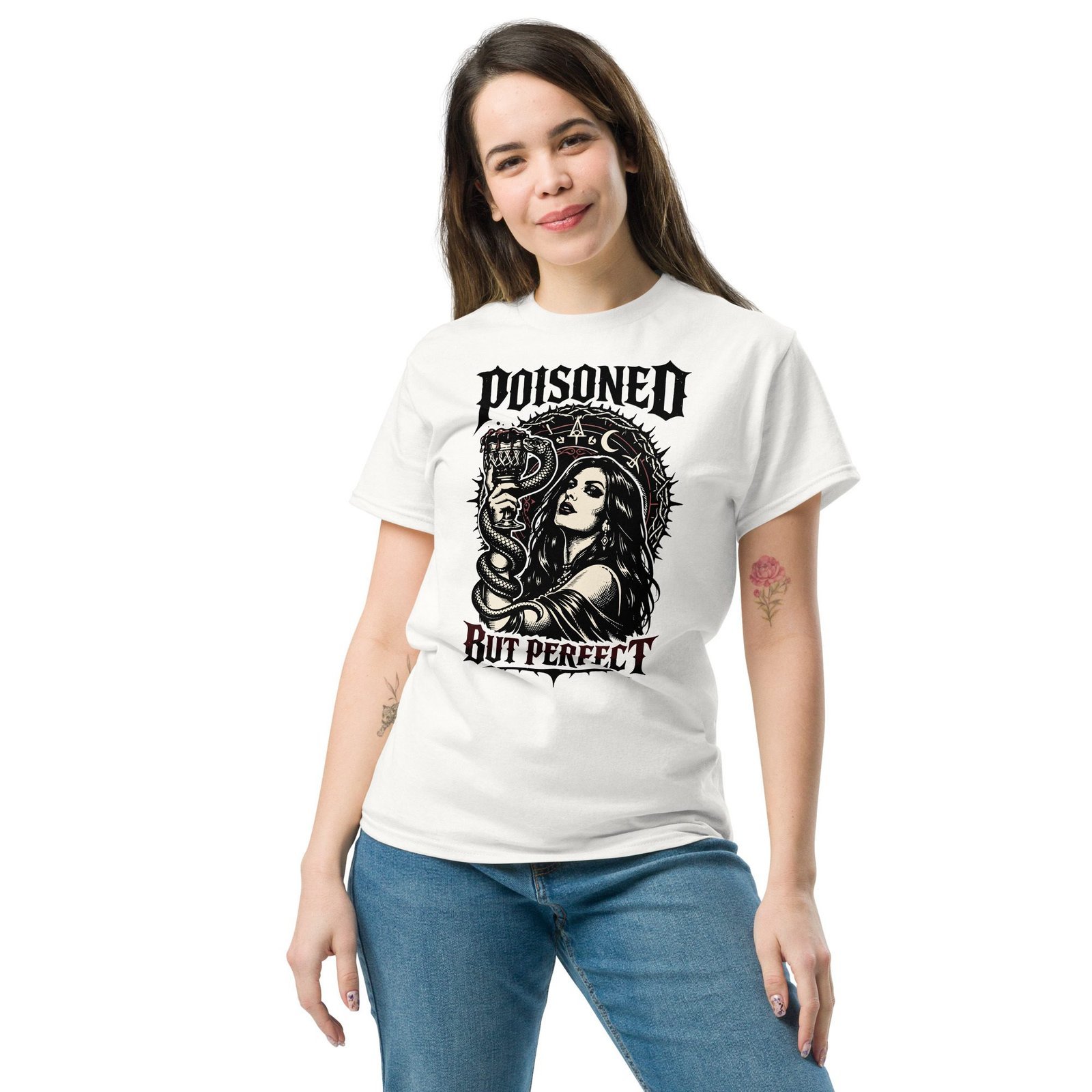Dark Art Graphic Tee | Poisoned But Perfect | Knotted Tree Studios - Image 3