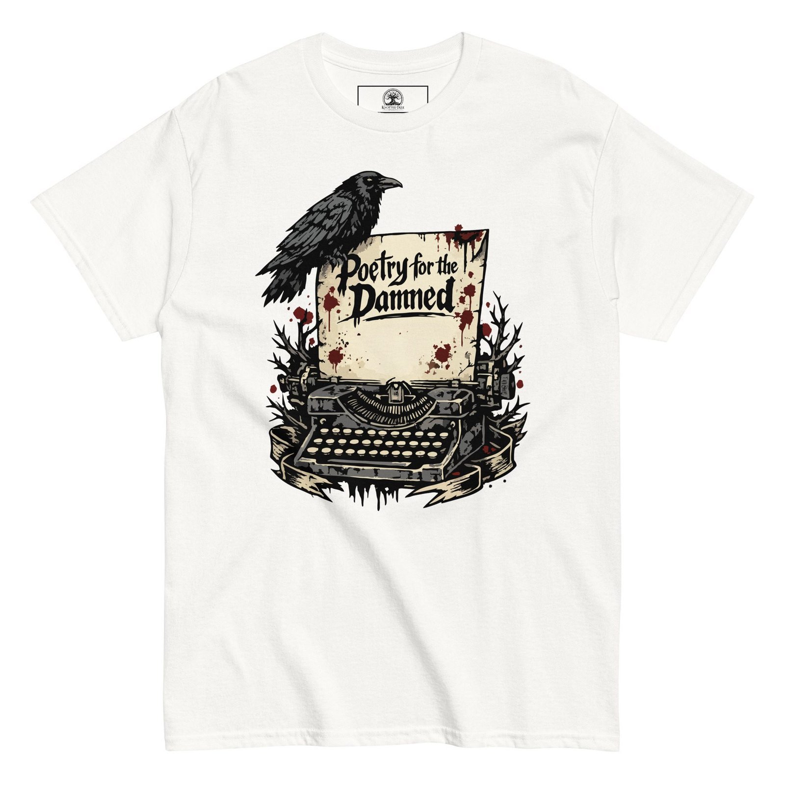 Dark Art Graphic Tee | Poetry For The Damned | Knotted Tree Studios - Image 2