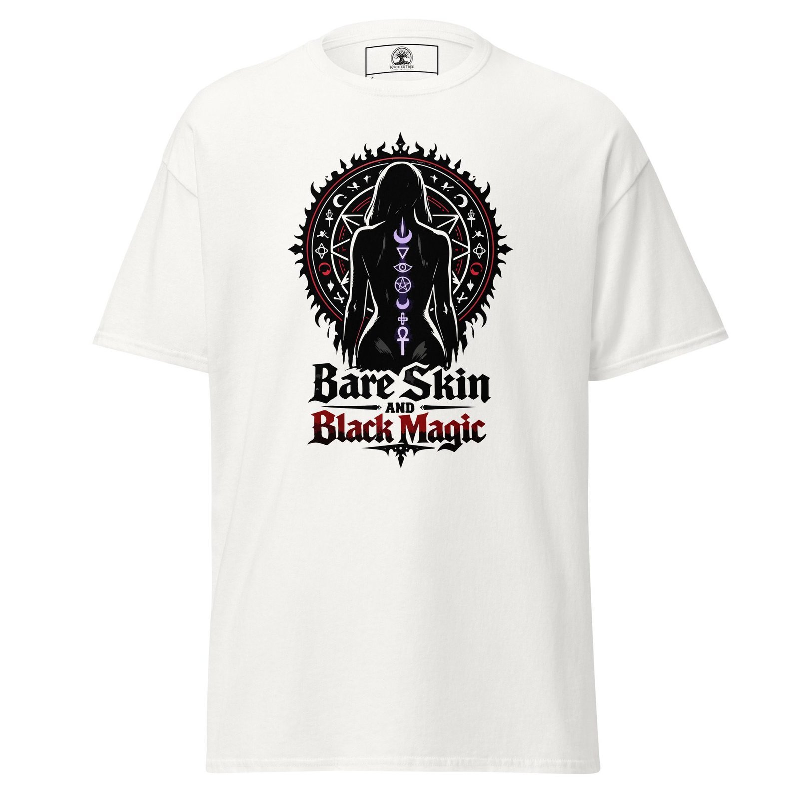 Dark Art Graphic Tee | Bare Skin & Black Magic | Knotted Tree Studios