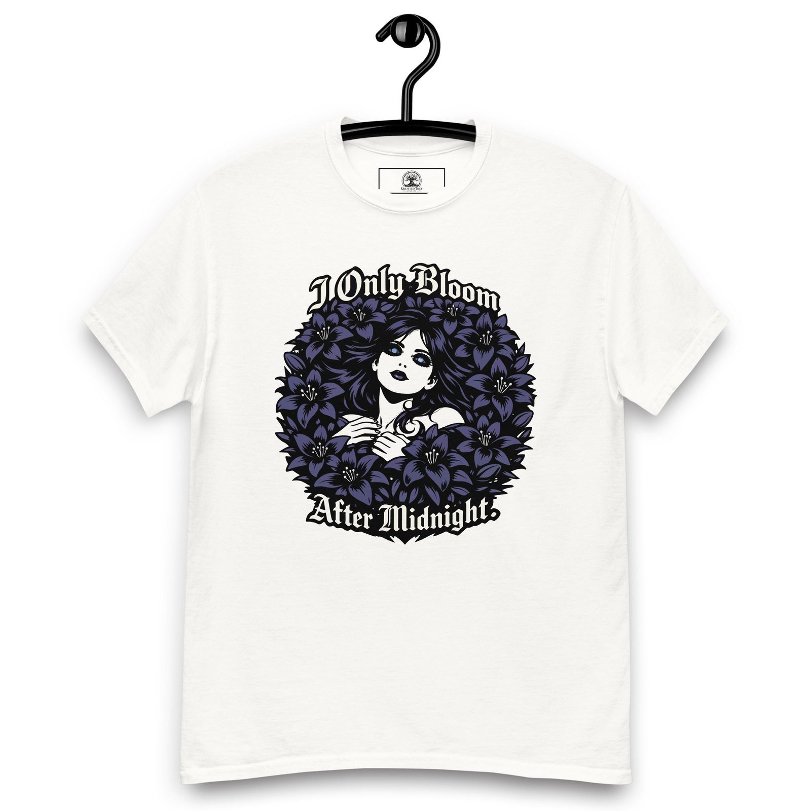 Dark Art Graphic Tee | I Only Bloom After Midnight | Knotted Tree Studios - Image 5