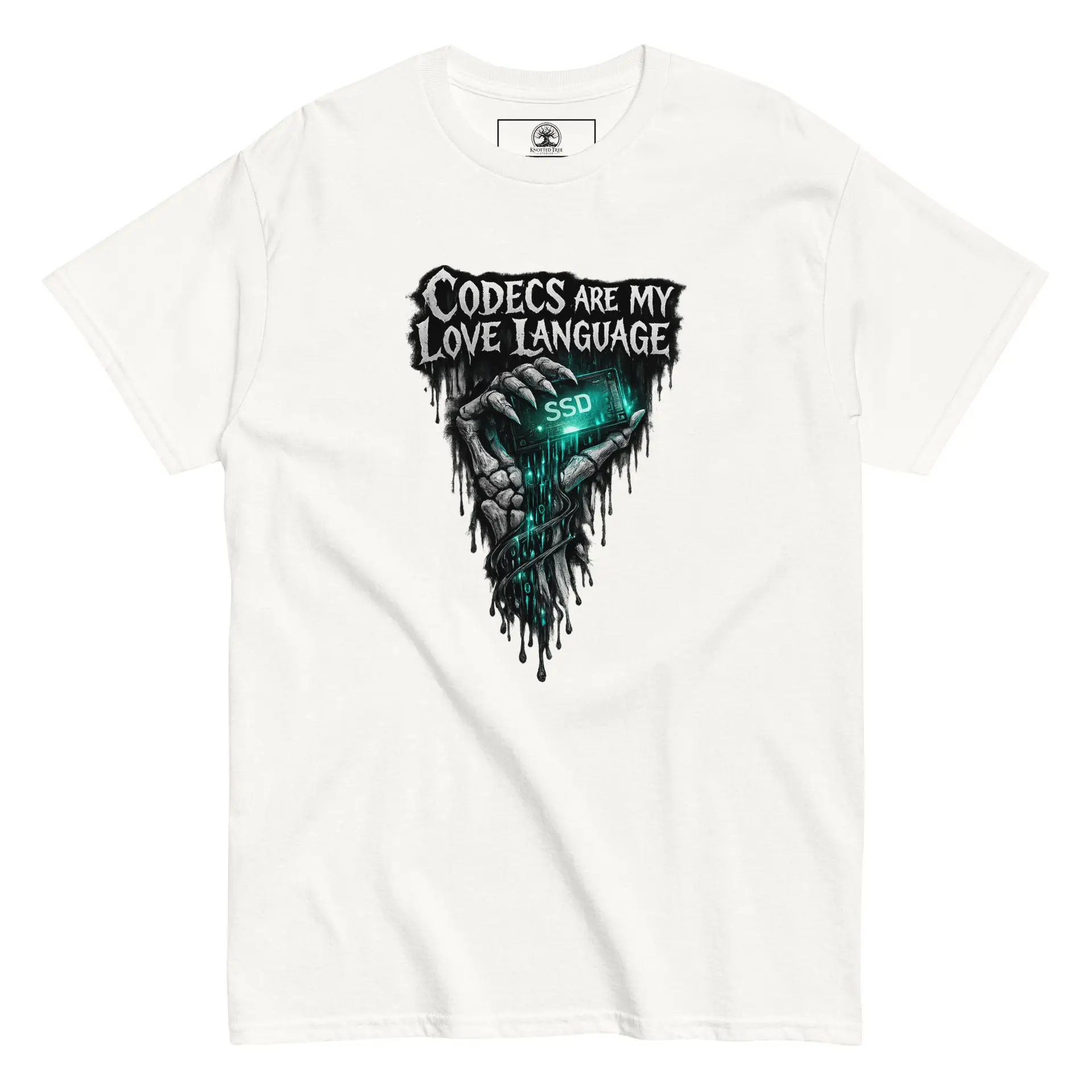 Dark Art Graphic Tee | Codecs Love Language | Knotted Tree Studios - Image 2