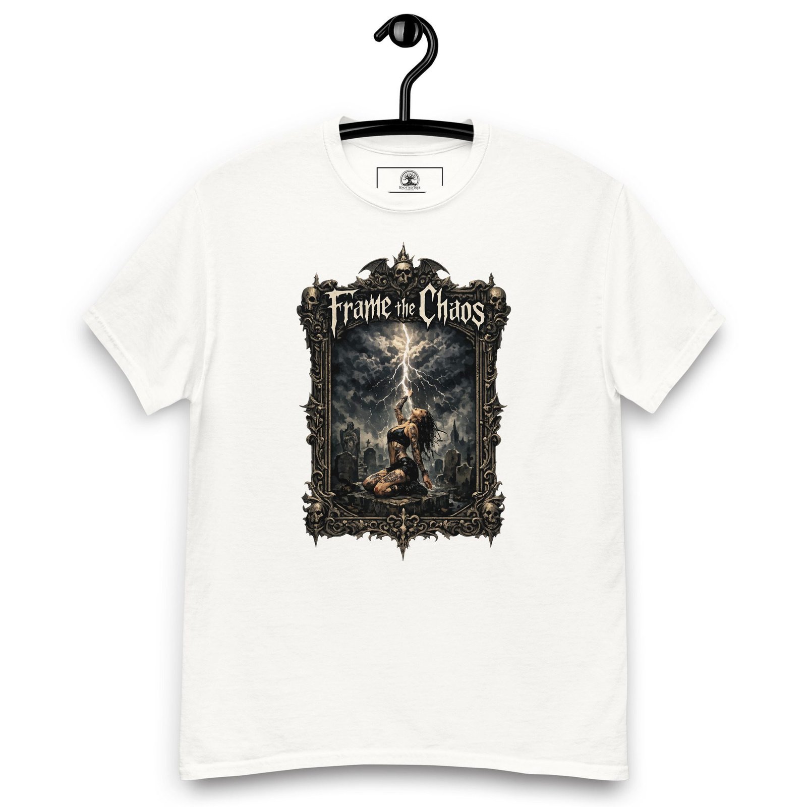 Dark Art Graphic Tee | Frame The Chaos | Knotted Tree Studios - Image 4