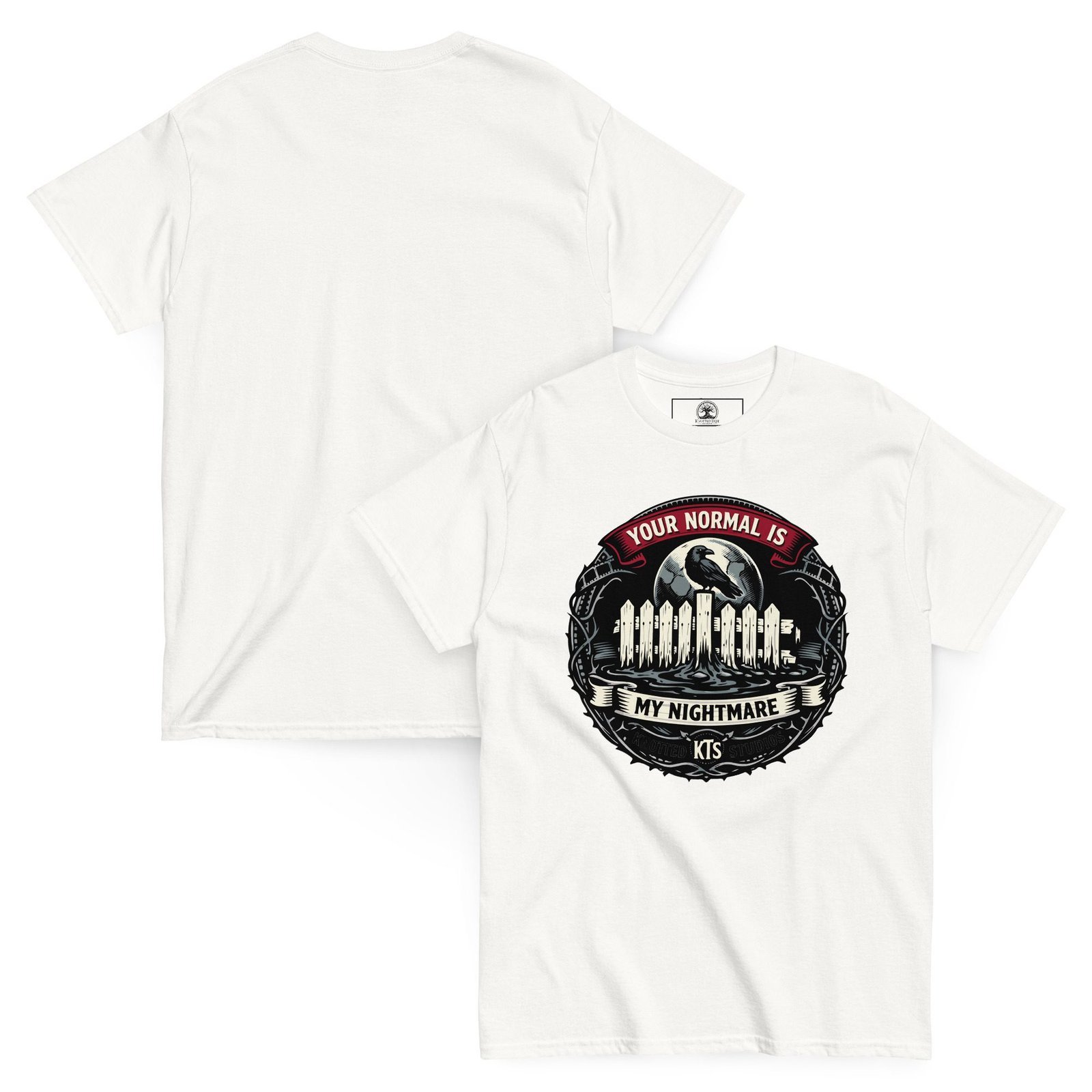 Dark Art Graphic Tee | Your Normal Is My Nightmare | Knotted Tree Studios - Image 2