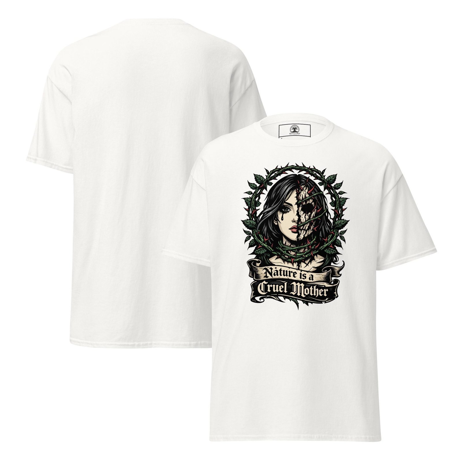 Dark Art Graphic Tee | Nature Is Cruel | Knotted Tree Studios - Image 3