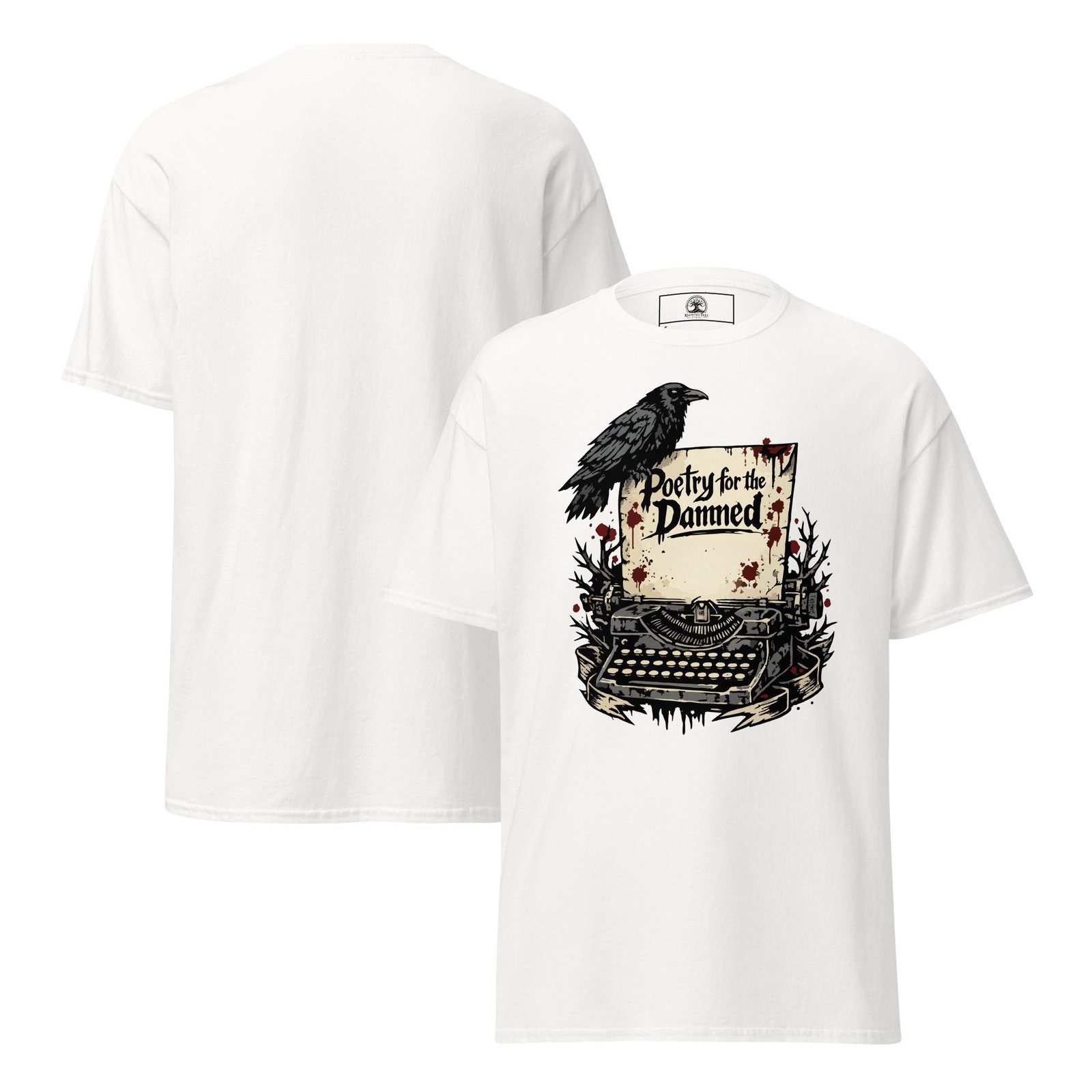Dark Art Graphic Tee | Poetry For The Damned | Knotted Tree Studios - Image 3