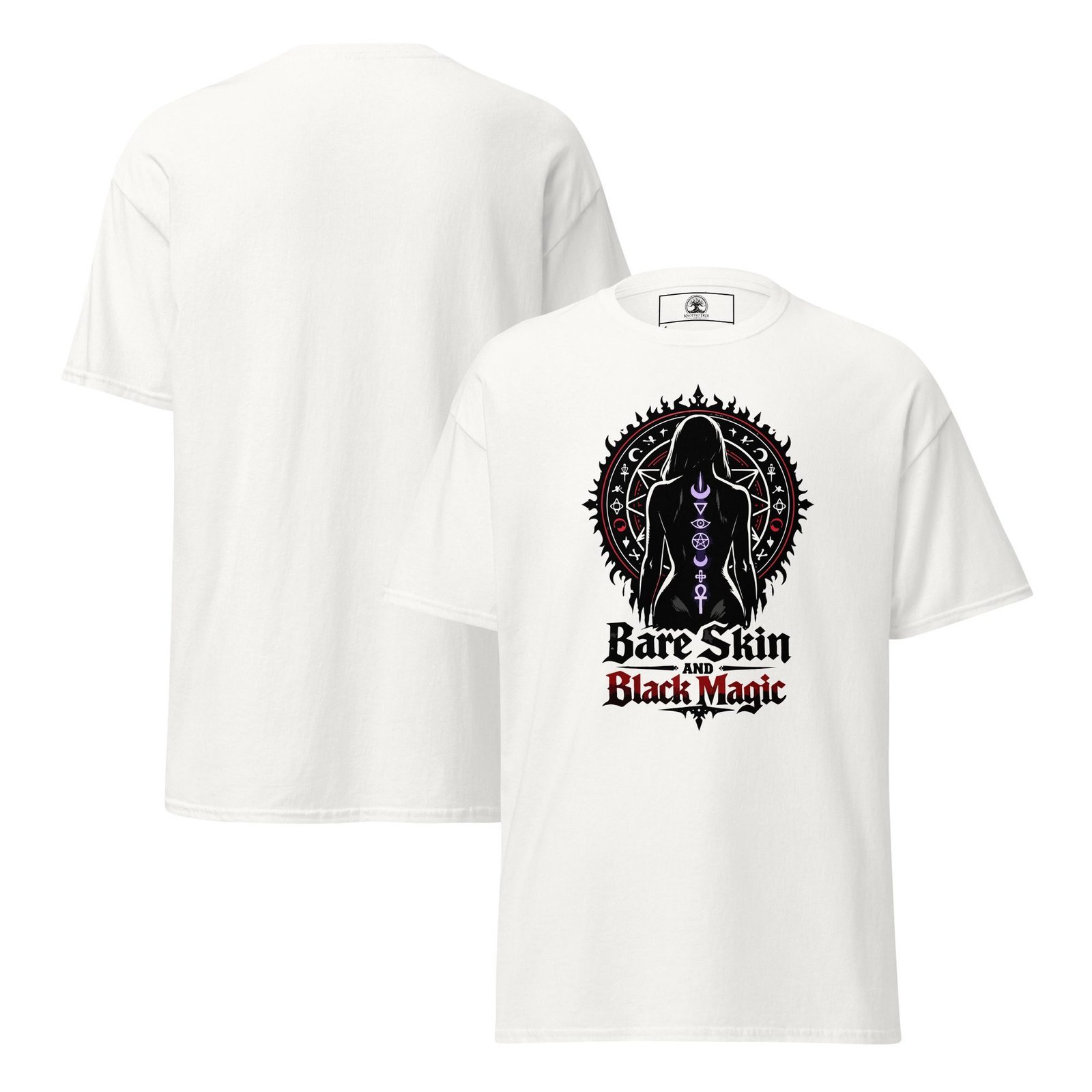 Dark Art Graphic Tee | Bare Skin & Black Magic | Knotted Tree Studios - Image 3