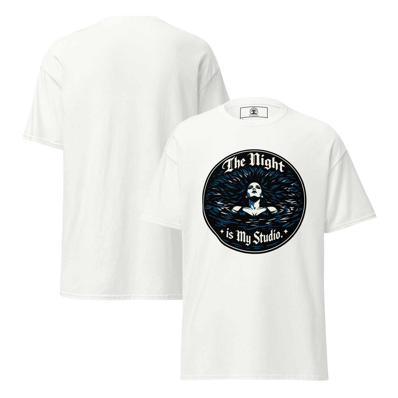 Dark Art Graphic Tee | The Night Is My Studio | Knotted Tree Studios - Image 3