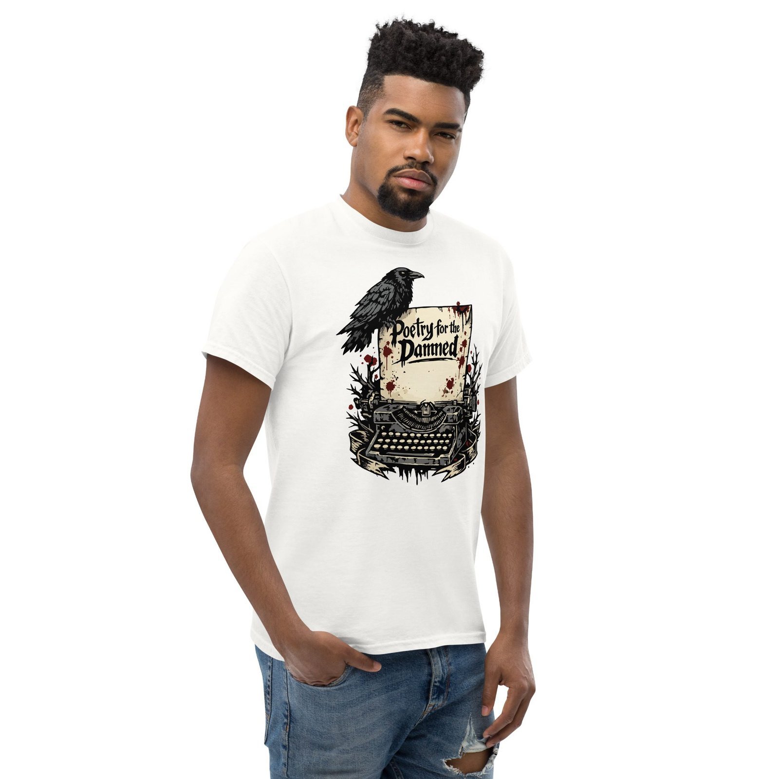 Dark Art Graphic Tee | Poetry For The Damned | Knotted Tree Studios - Image 4