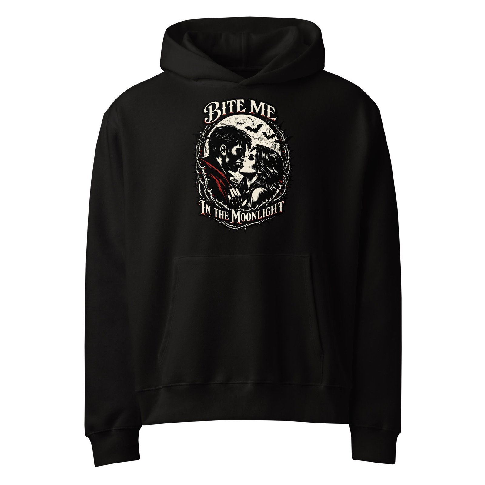 Dark Art Graphic Hoodie | Bite Me In The Moonlight | Knotted Tree Studios - Image 2