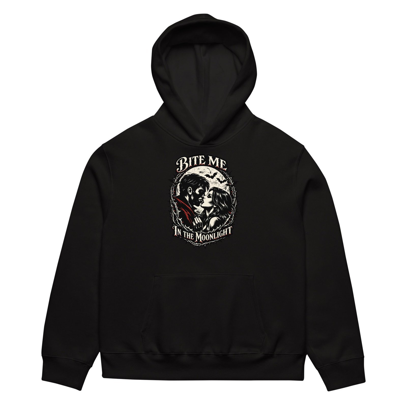 Dark Art Graphic Hoodie | Bite Me In The Moonlight | Knotted Tree Studios - Image 3