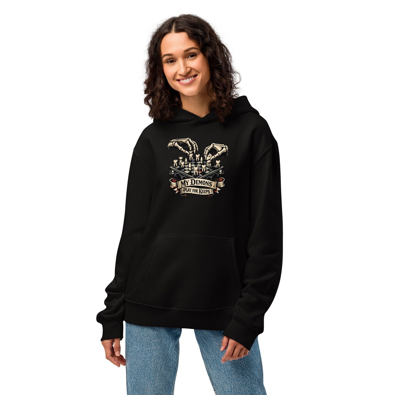 Dark Art Graphic Hoodie | Play For Keeps | Knotted Tree Studios - Image 6