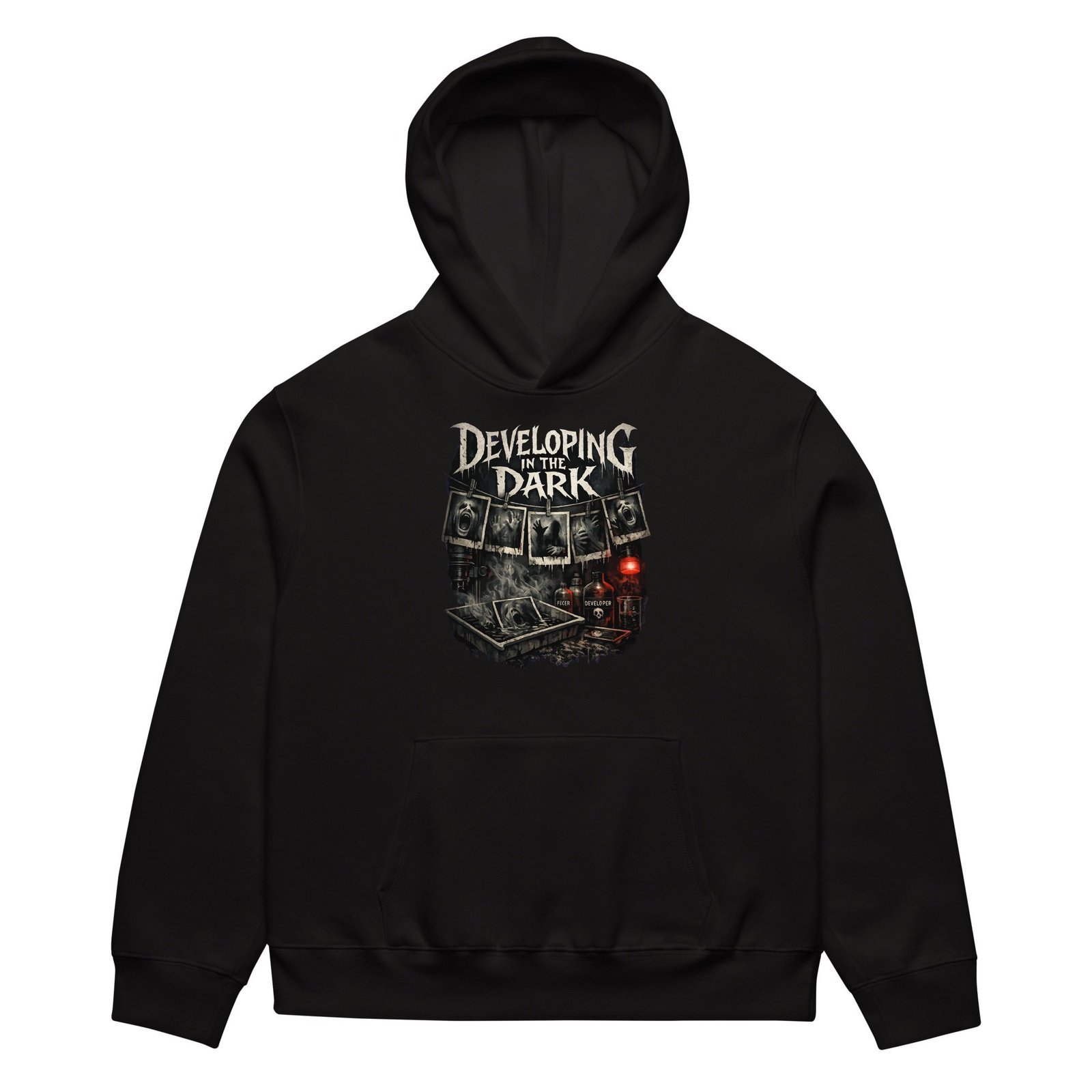 Dark Art Graphic Hoodie | Developing In The Dark | Knotted Tree Studios - Image 2