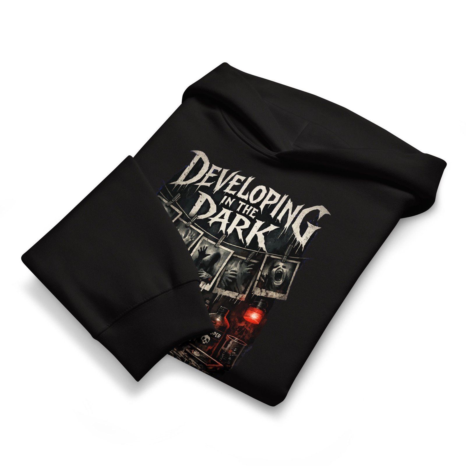 Dark Art Graphic Hoodie | Developing In The Dark | Knotted Tree Studios - Image 3