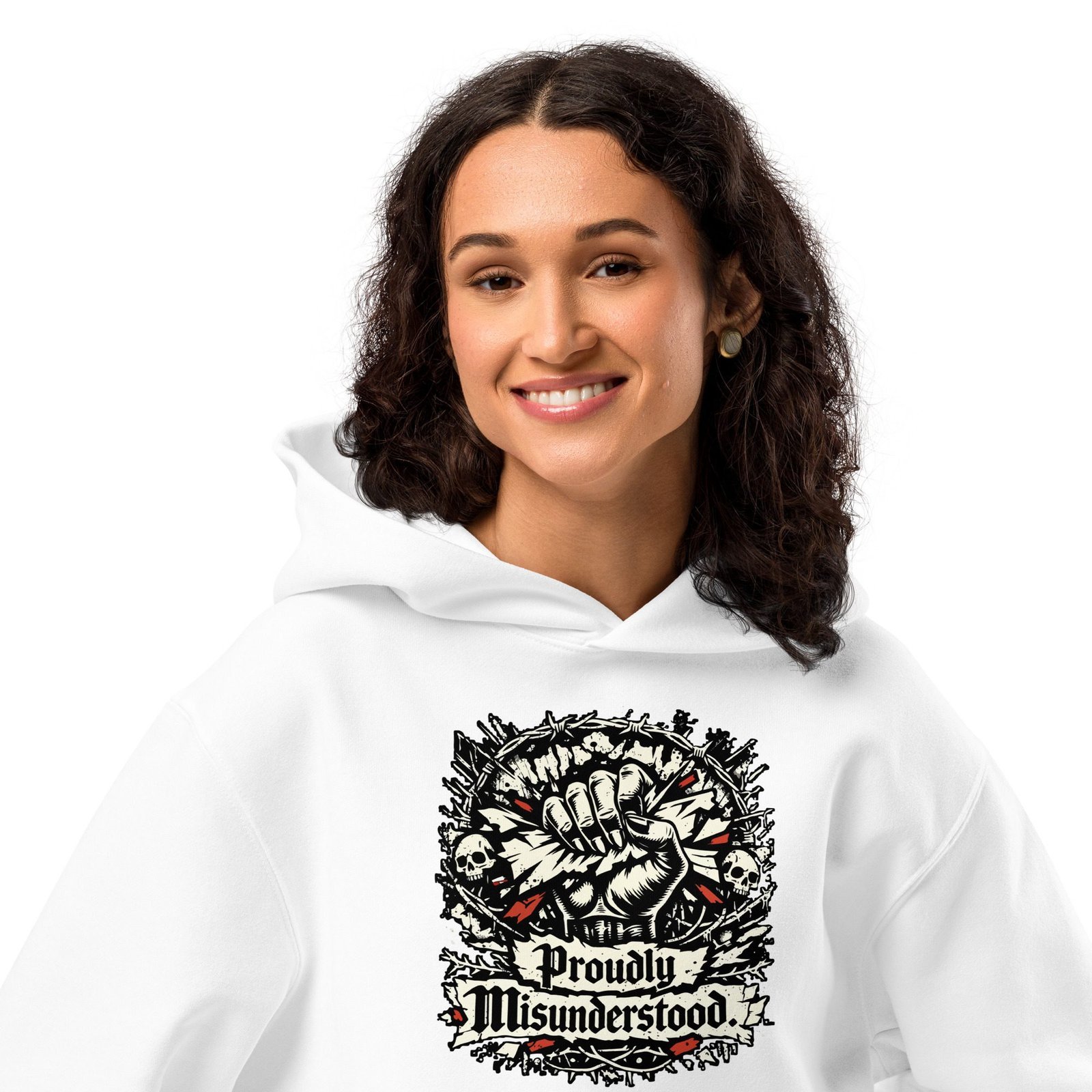 Dark Art Graphic Hoodie | Proudly Misunderstood | Knotted Tree Studios - Image 3