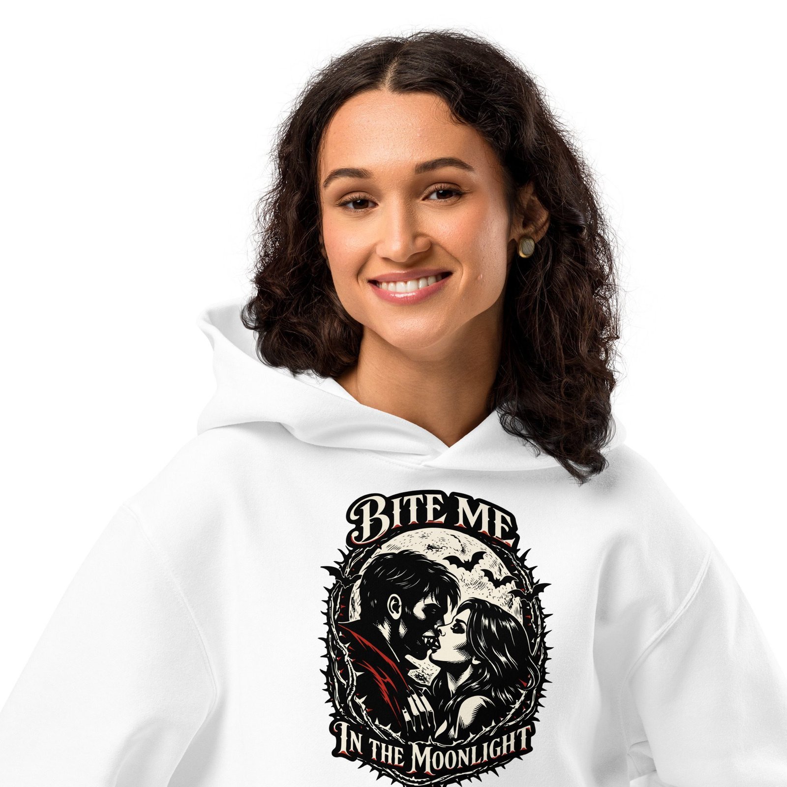 Dark Art Graphic Hoodie | Bite Me In The Moonlight | Knotted Tree Studios - Image 5