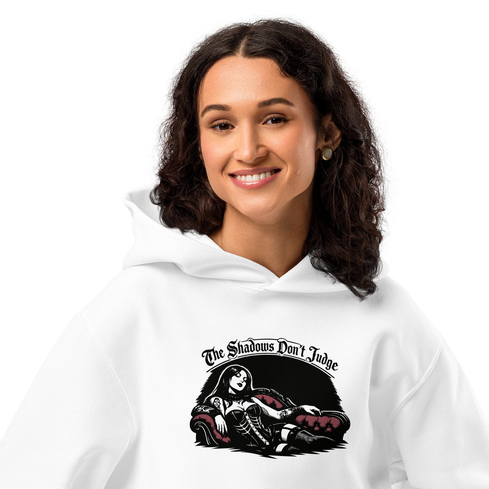Dark Art Graphic Hoodie | Shadows Don’t Judge | Knotted Tree Studios - Image 4