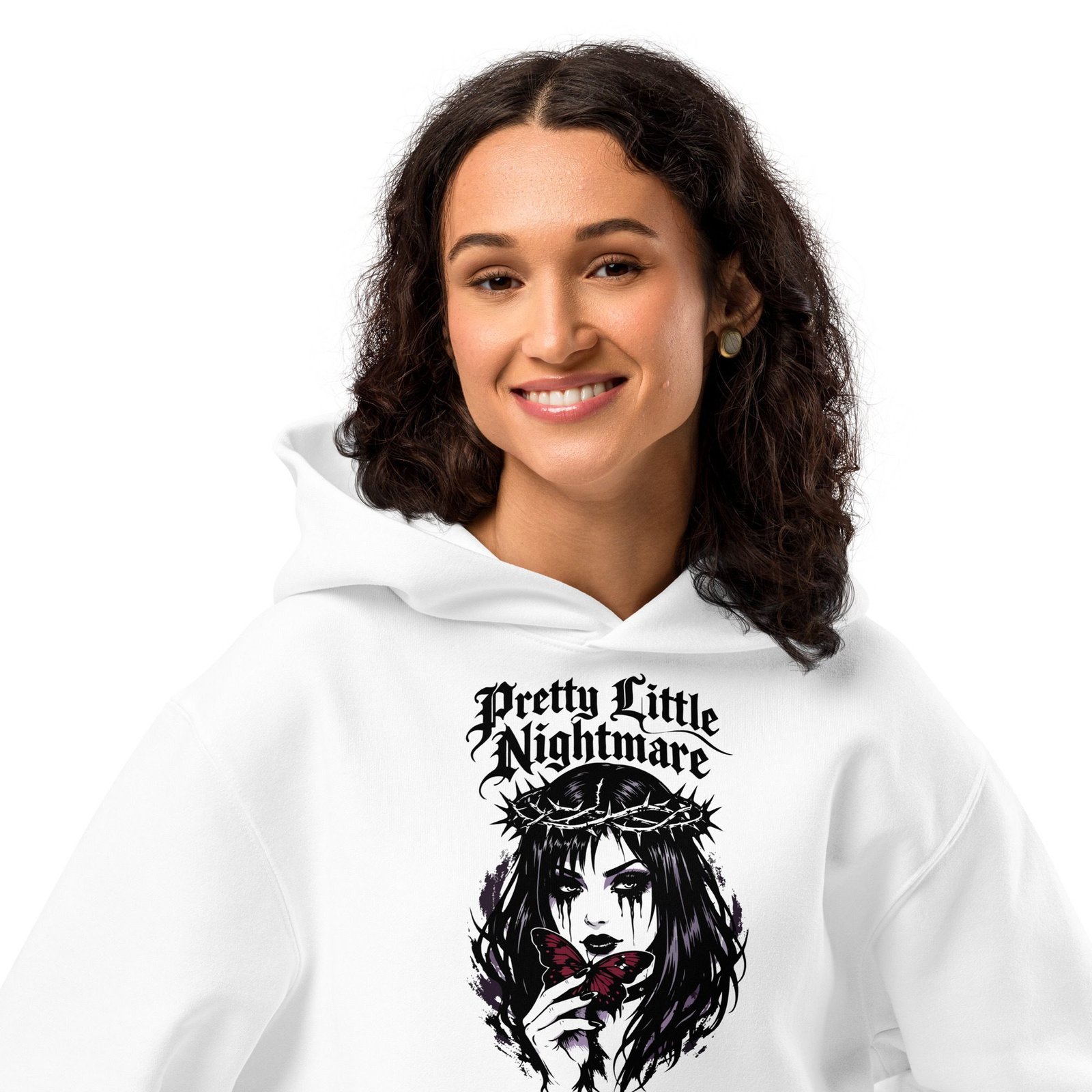 Dark Art Graphic Hoodie | Pretty Little Nightmare | Knotted Tree Studios - Image 5