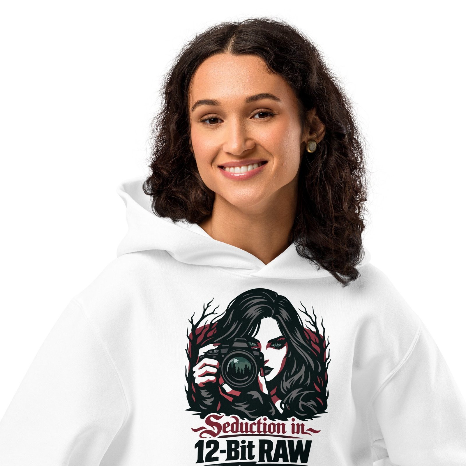 Dark Art Graphic Hoodie | Seduction In 12-Bit RAW | Knotted Tree Studios - Image 2