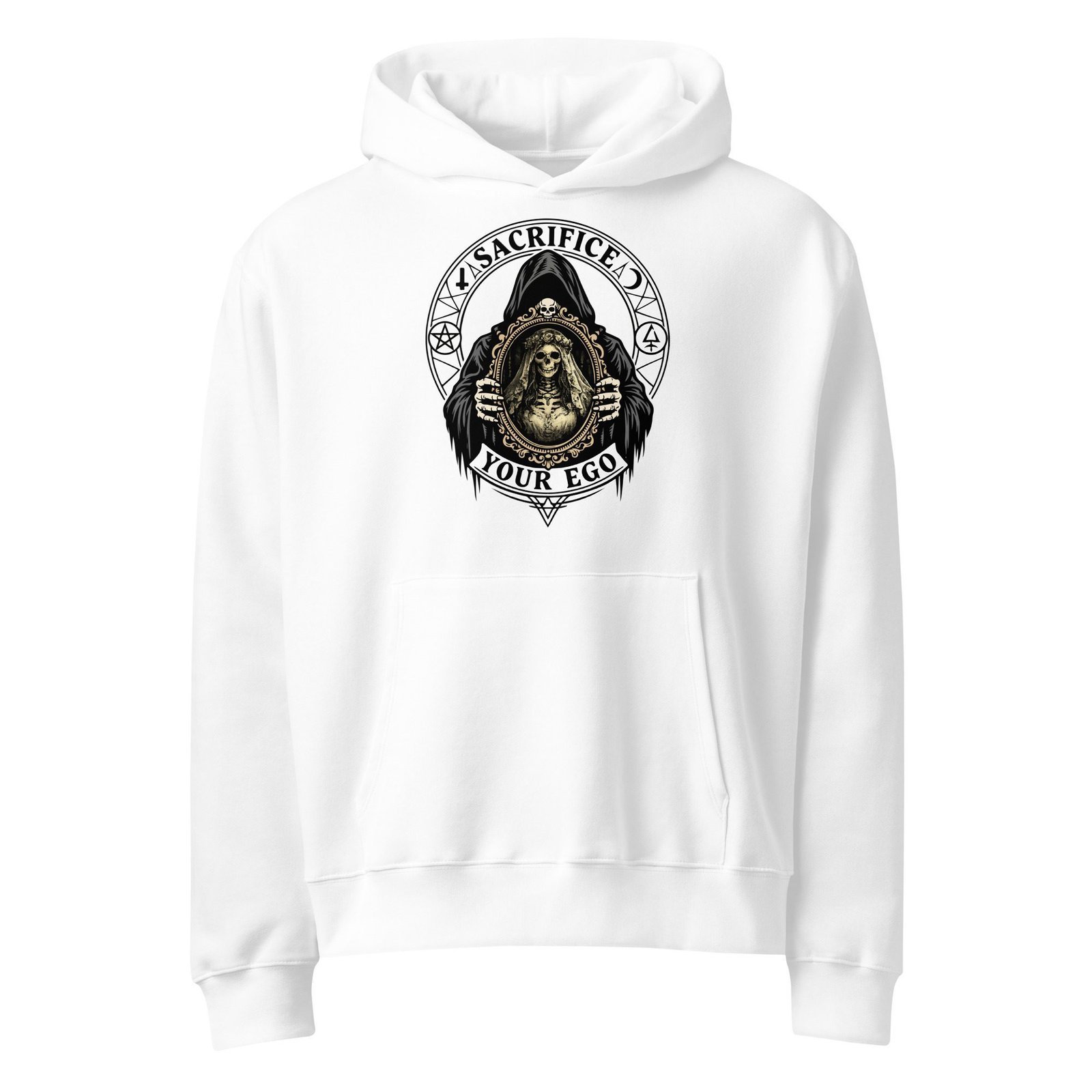 Dark Art Graphic Hoodie | Sacrifice Your Ego | Knotted Tree Studios