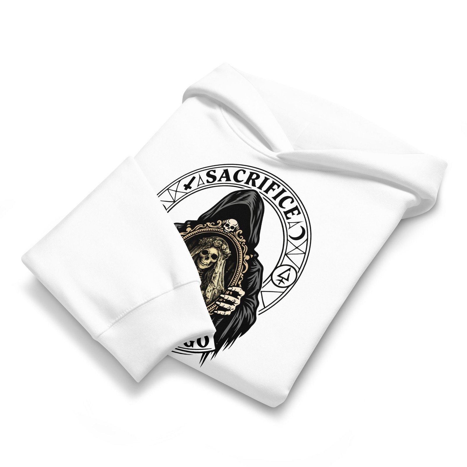 Dark Art Graphic Hoodie | Sacrifice Your Ego | Knotted Tree Studios - Image 4