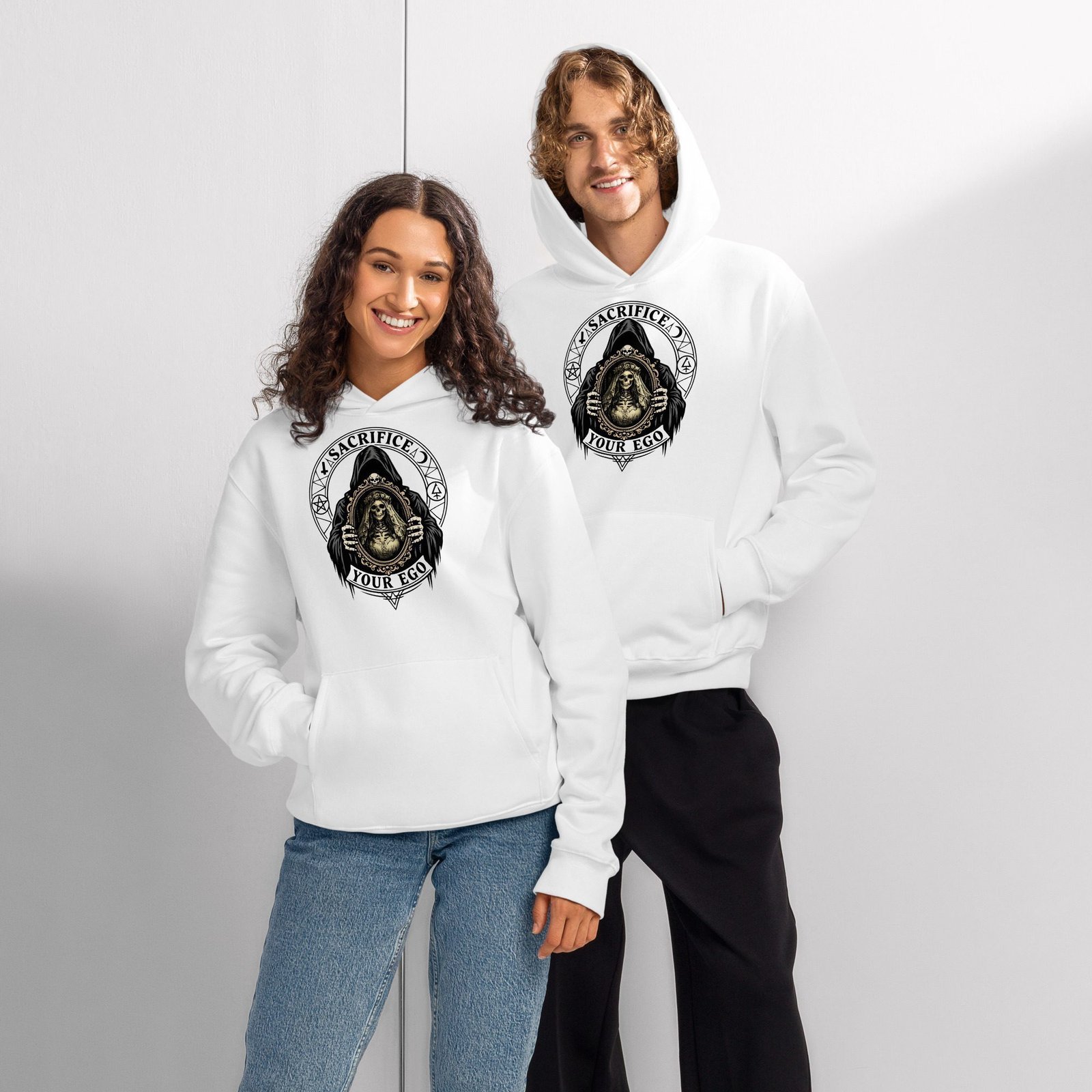 Dark Art Graphic Hoodie | Sacrifice Your Ego | Knotted Tree Studios - Image 5
