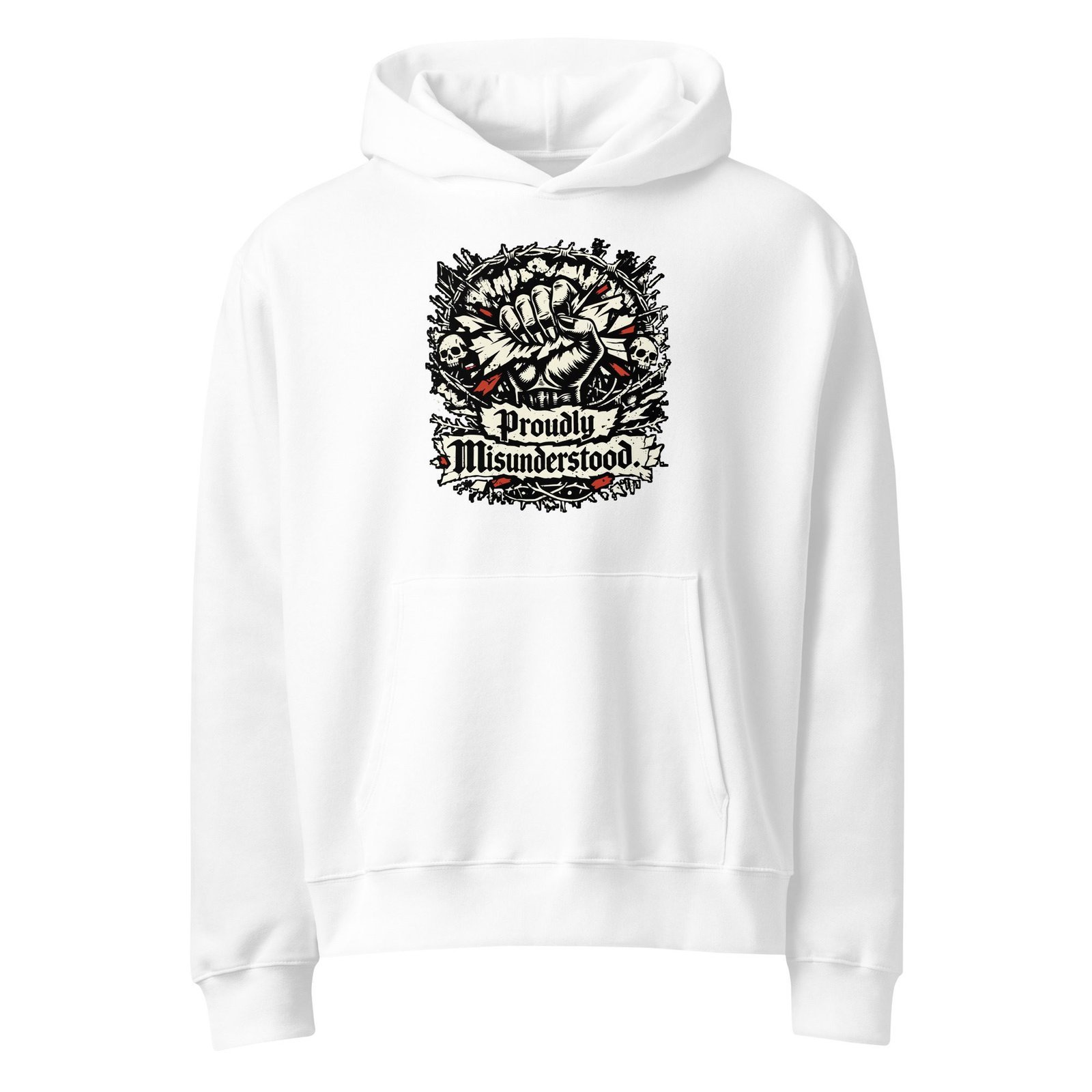 Dark Art Graphic Hoodie | Proudly Misunderstood | Knotted Tree Studios