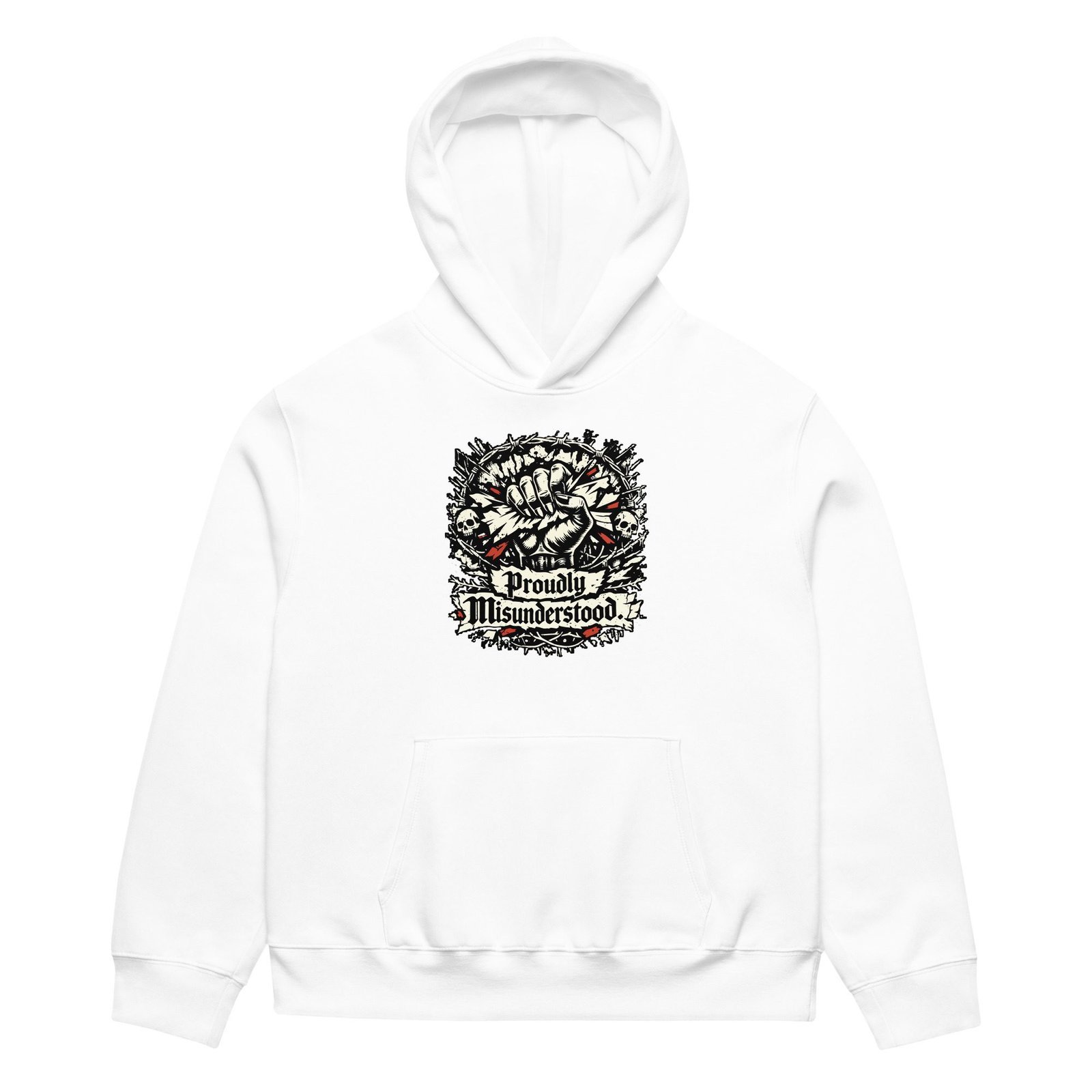 Dark Art Graphic Hoodie | Proudly Misunderstood | Knotted Tree Studios - Image 6