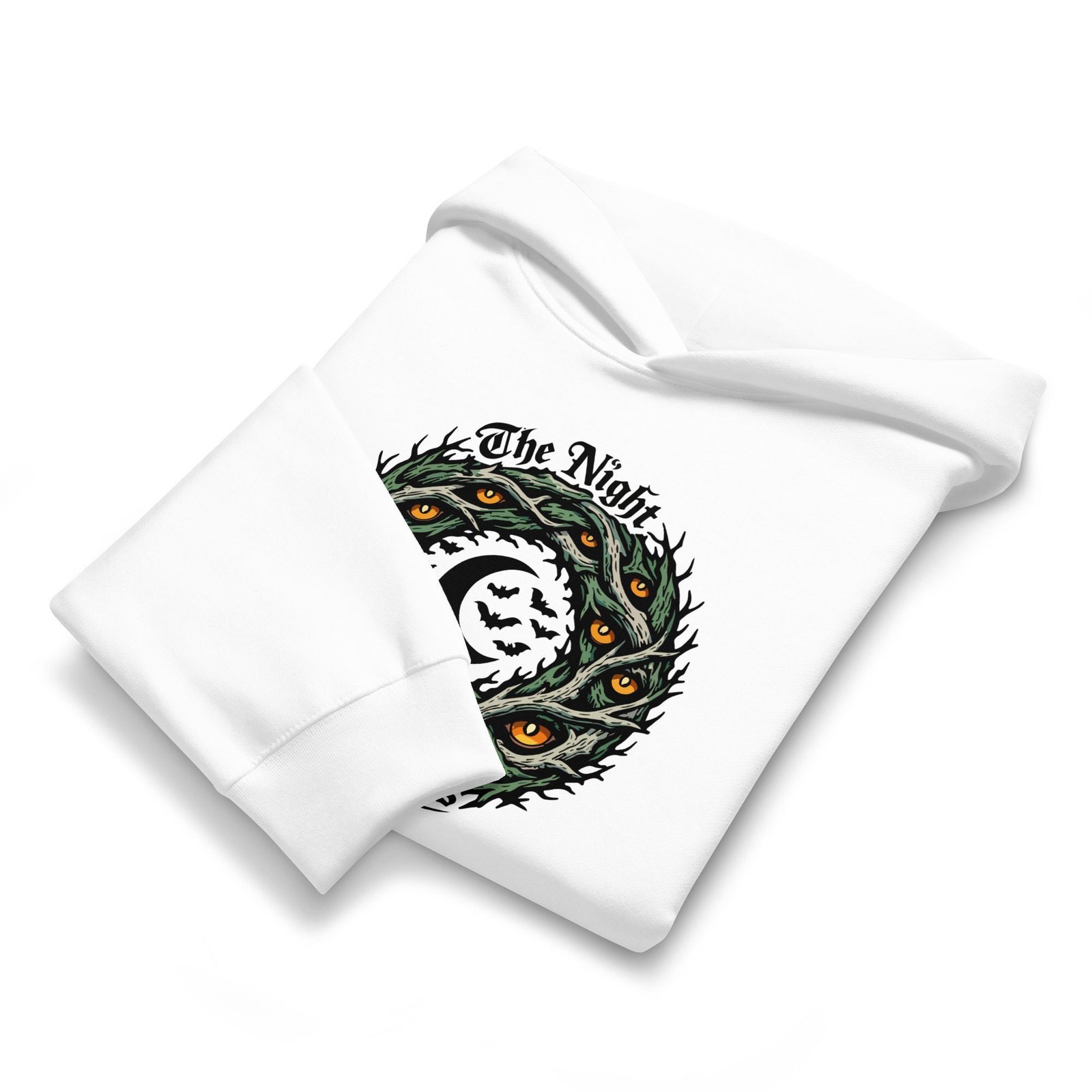 Dark Art Graphic Hoodie | The Night Has Eyes | Knotted Tree Studios - Image 6