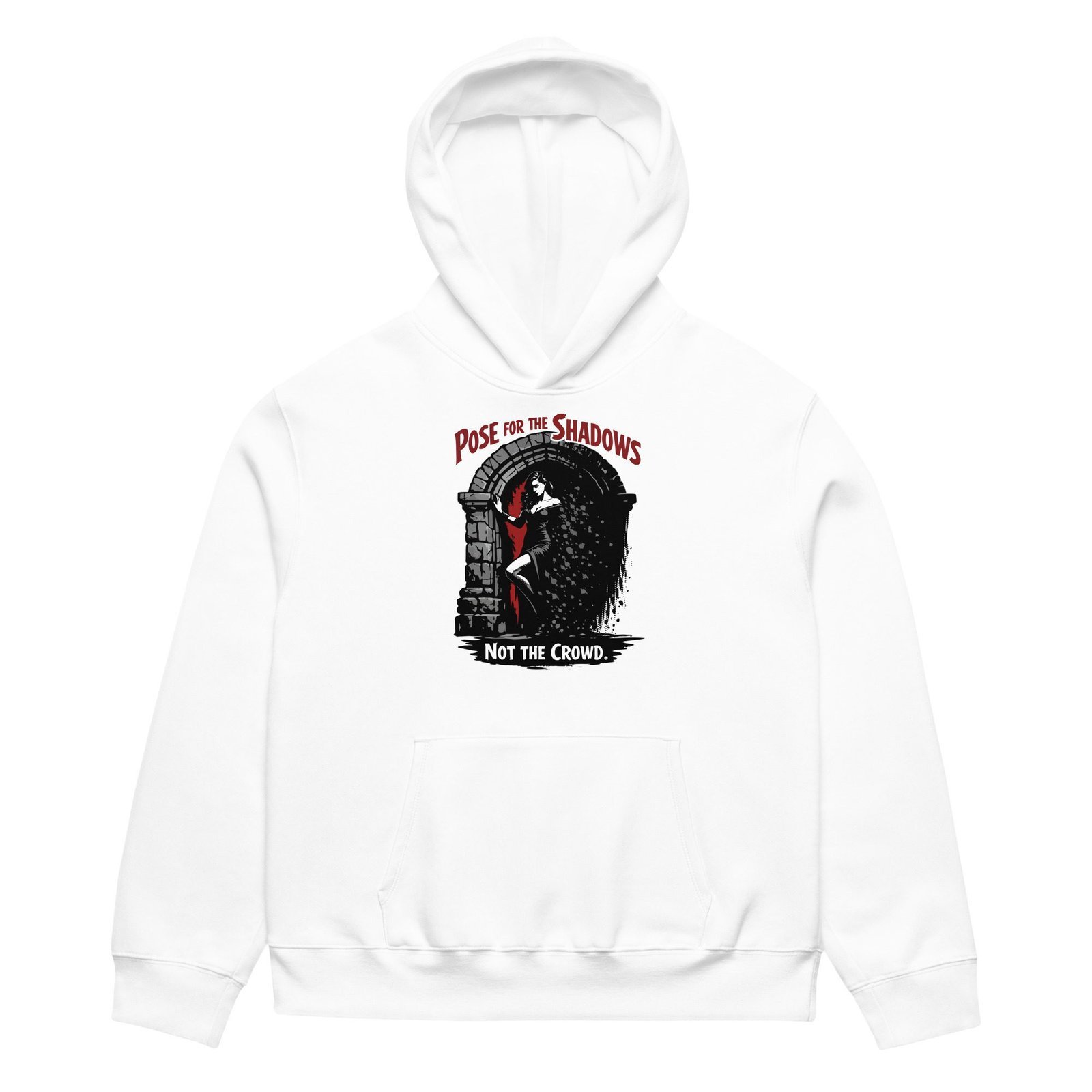 Dark Art Graphic Hoodie | Pose For The Shadows | Knotted Tree Studios - Image 2