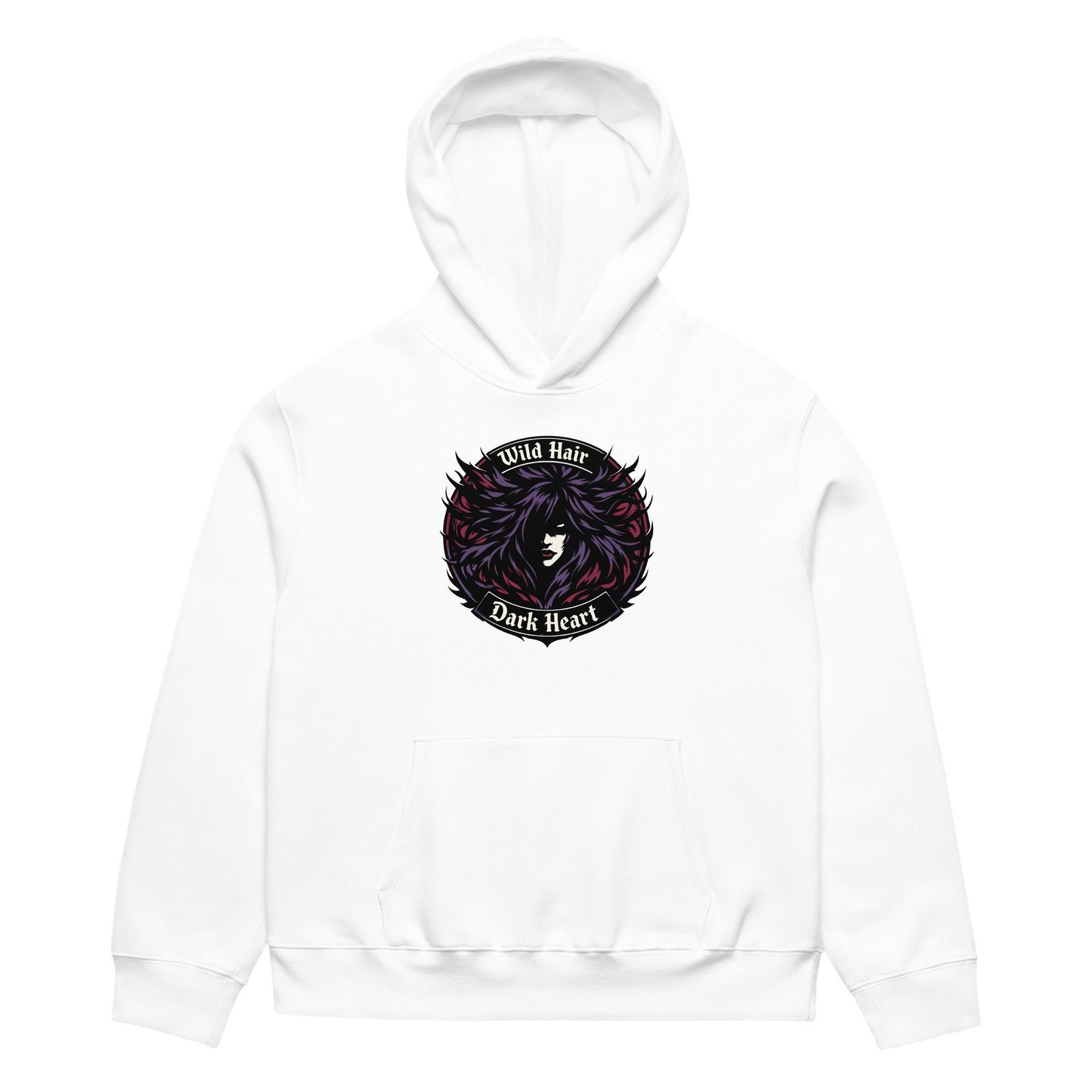 Dark Art Graphic Hoodie | Wild Hair, Dark Heart | Knotted Tree Studios - Image 2
