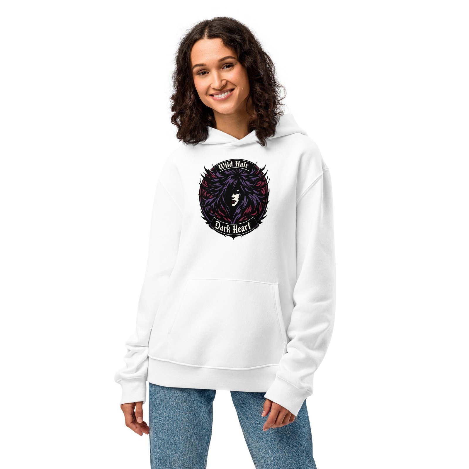 Dark Art Graphic Hoodie | Wild Hair, Dark Heart | Knotted Tree Studios - Image 3