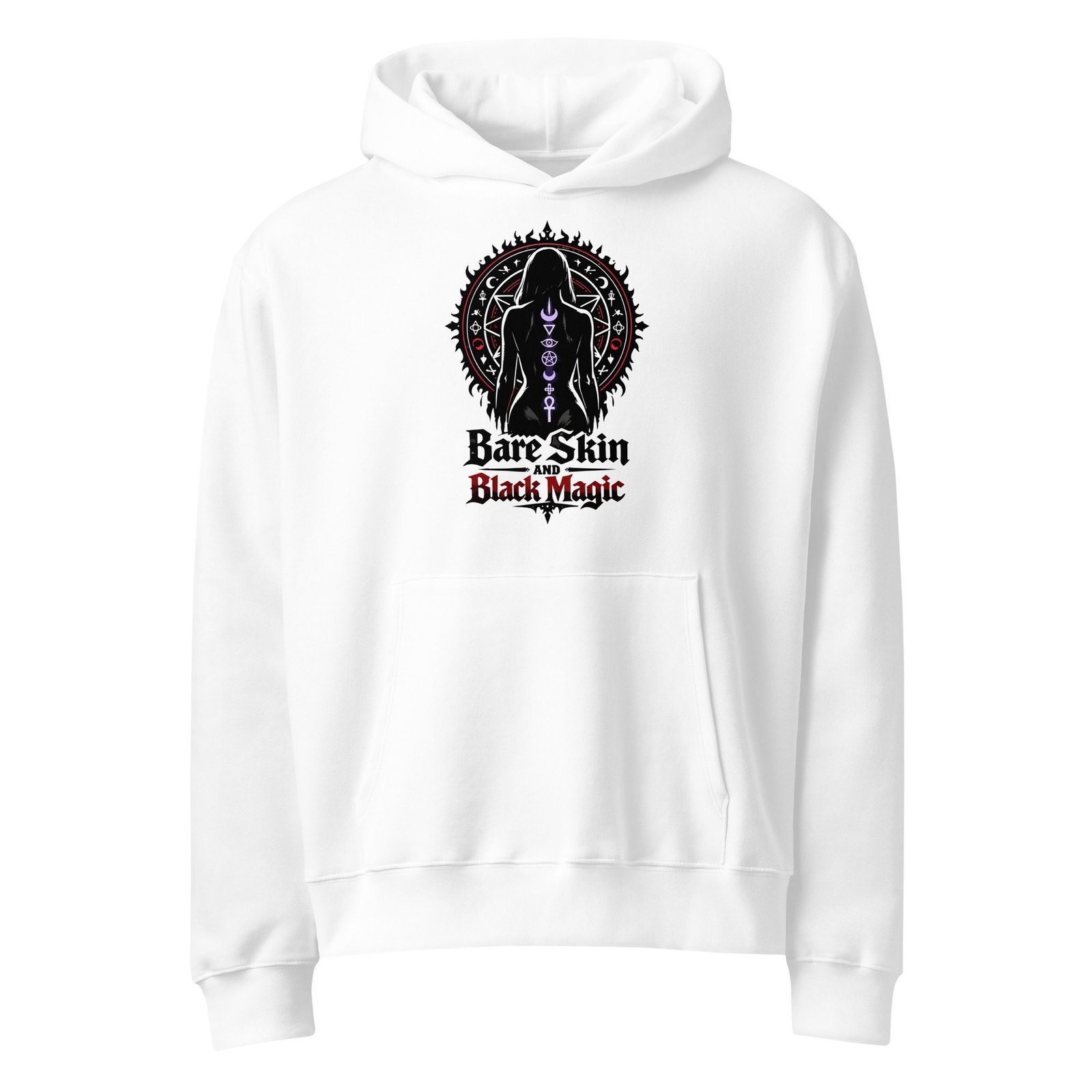 Dark Art Graphic Hoodie | Bare Skin & Black Magic | Knotted Tree Studios