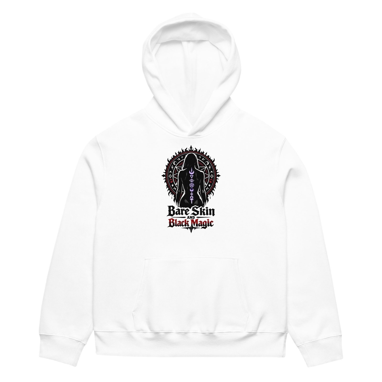 Dark Art Graphic Hoodie | Bare Skin & Black Magic | Knotted Tree Studios - Image 2