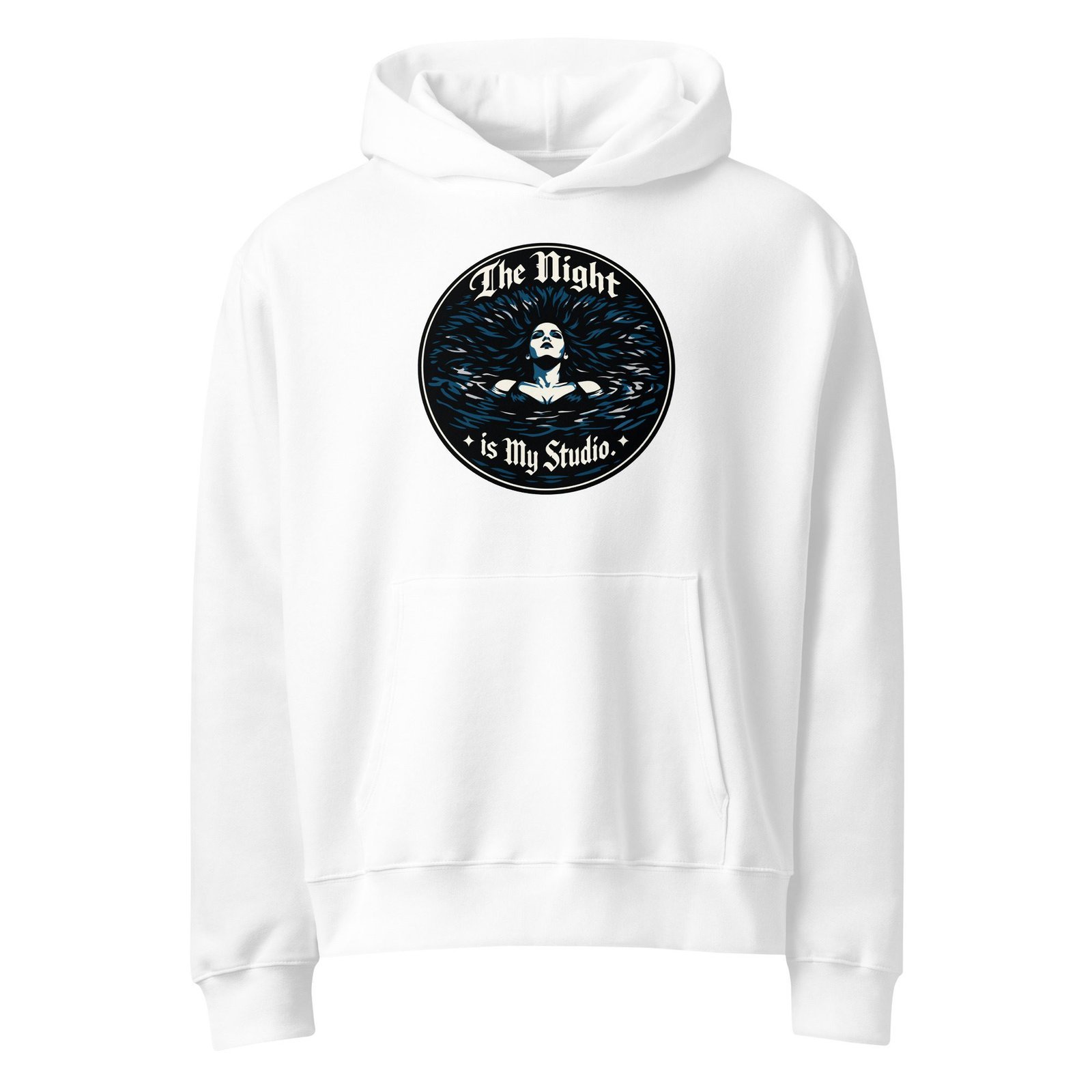 Dark Art Graphic Hoodie | The Night Is My Studio | Knotted Tree Studios - Image 2