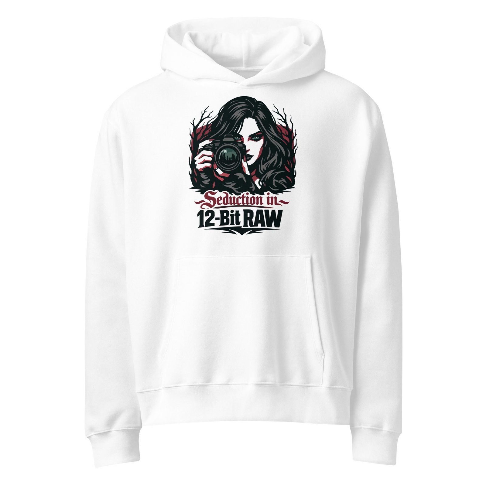 Dark Art Graphic Hoodie | Seduction In 12-Bit RAW | Knotted Tree Studios