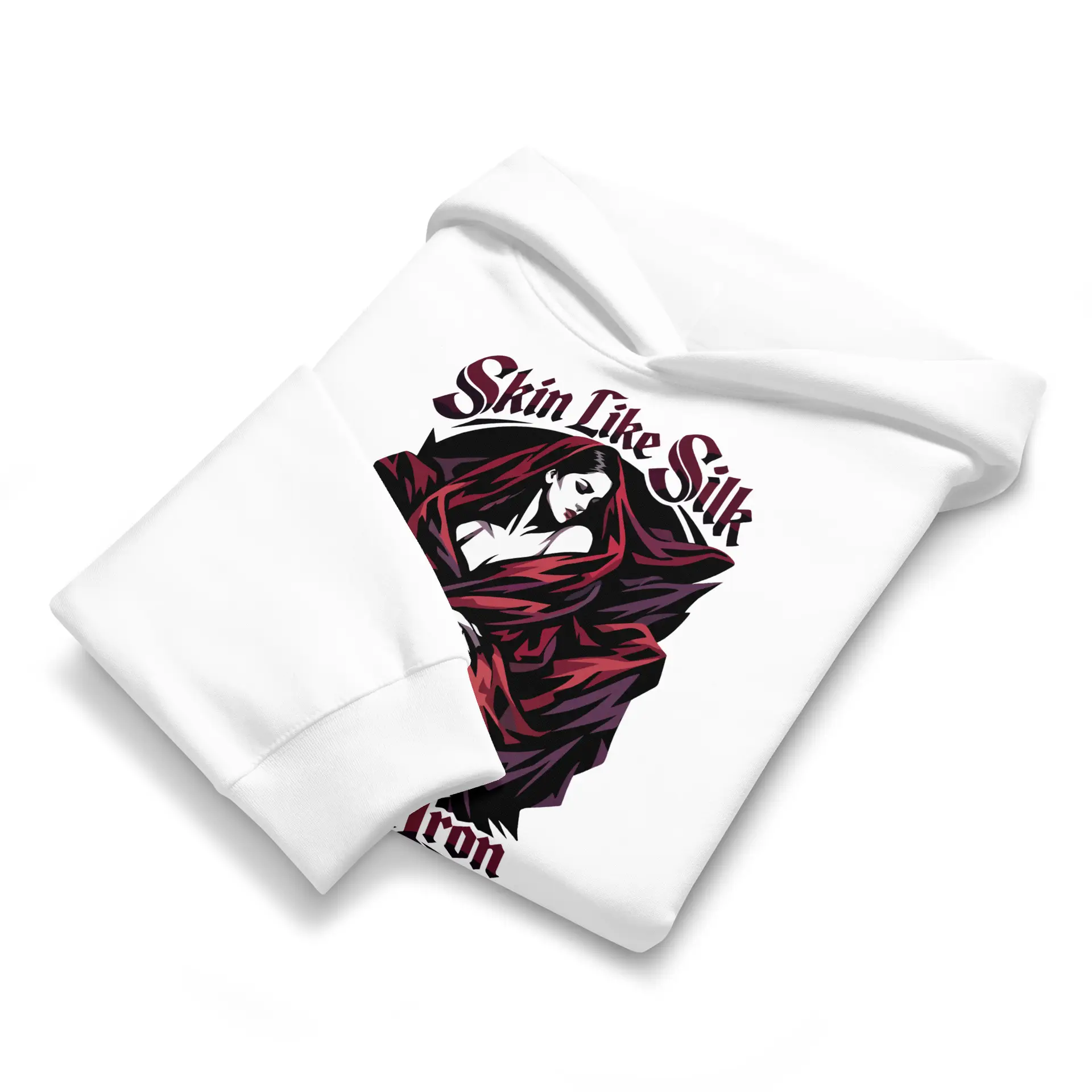 Dark Art Graphic Hoodie | Skin Like Silk, Soul Like Iron | Knotted Tree Studios - Image 7