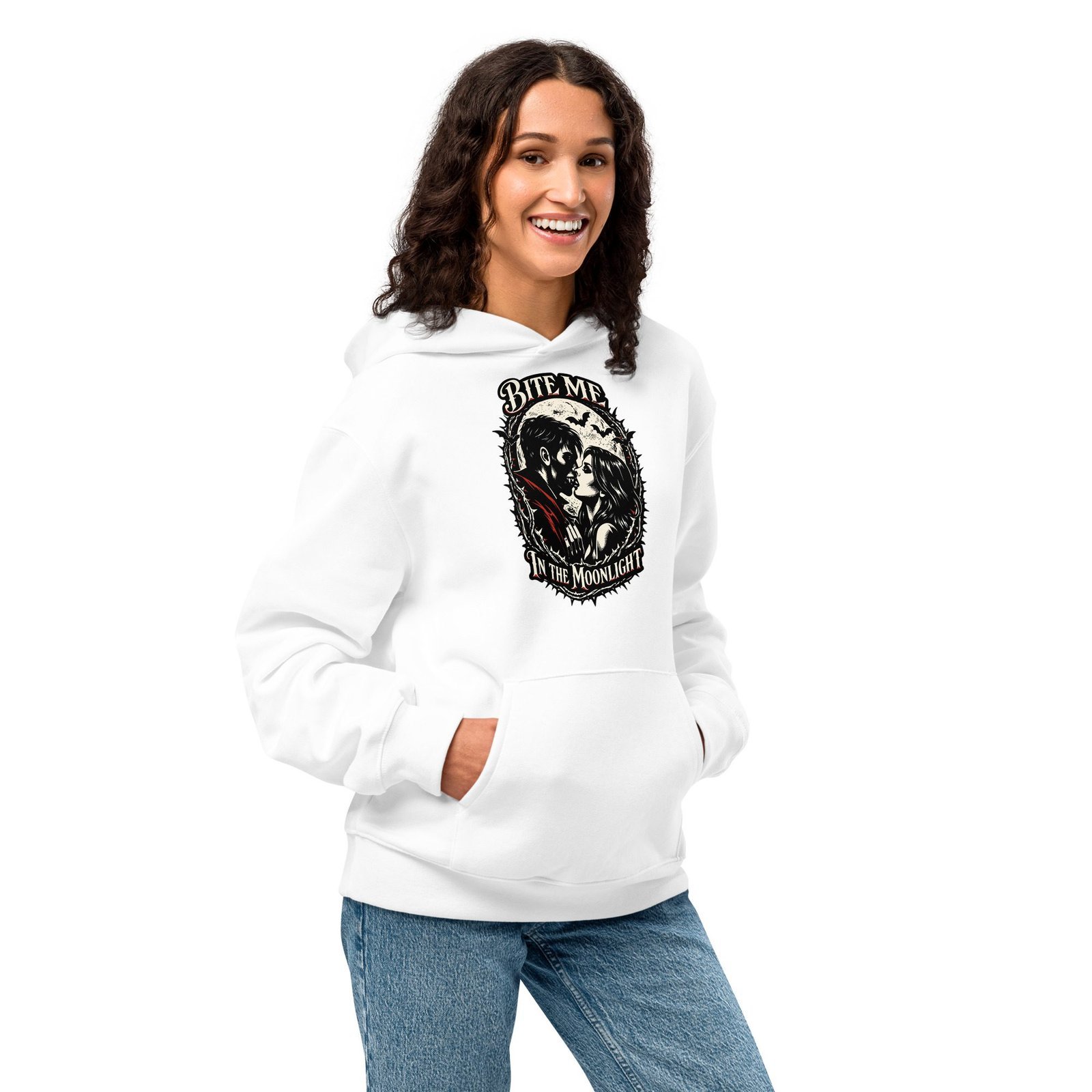 Dark Art Graphic Hoodie | Bite Me In The Moonlight | Knotted Tree Studios - Image 6
