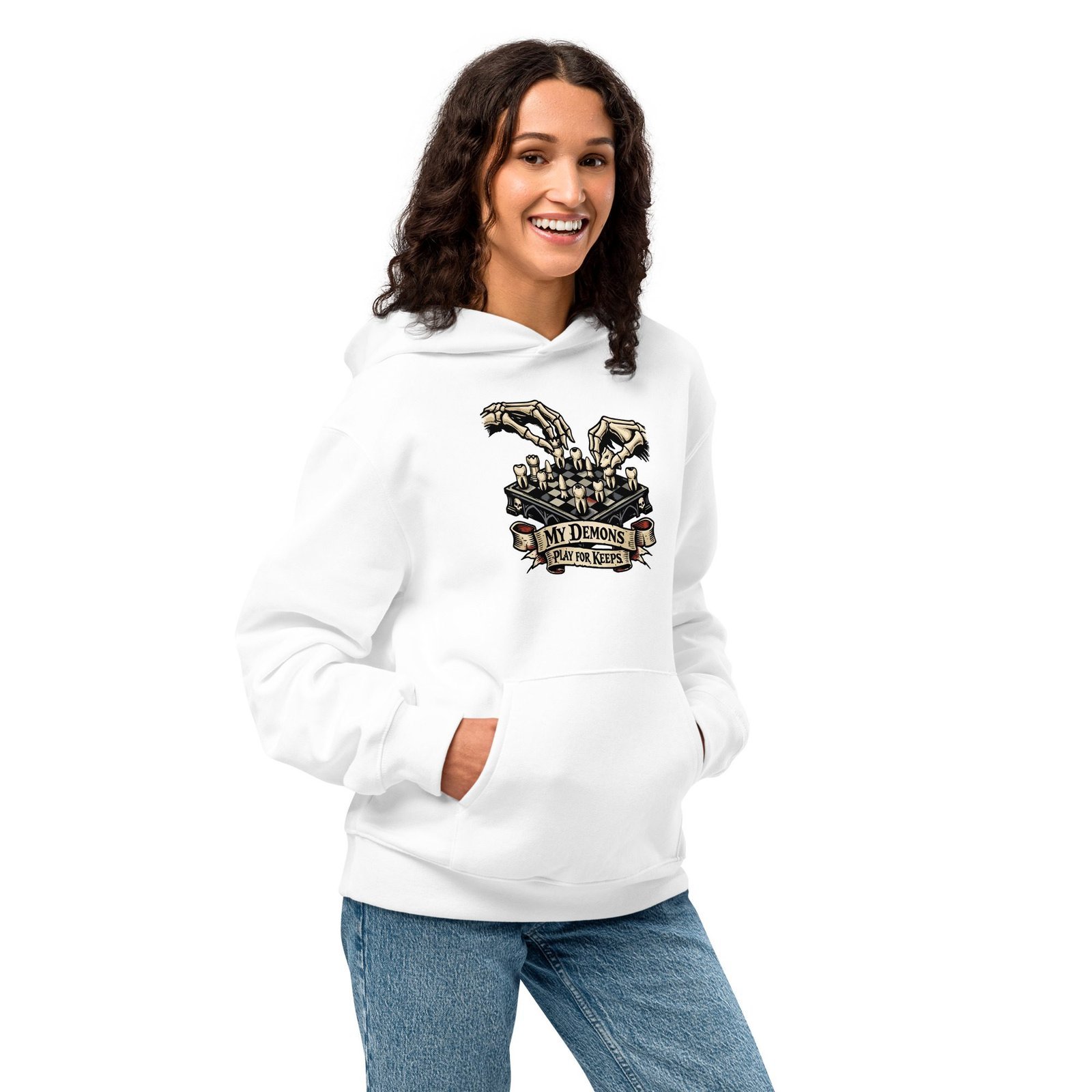 Dark Art Graphic Hoodie | Play For Keeps | Knotted Tree Studios - Image 8
