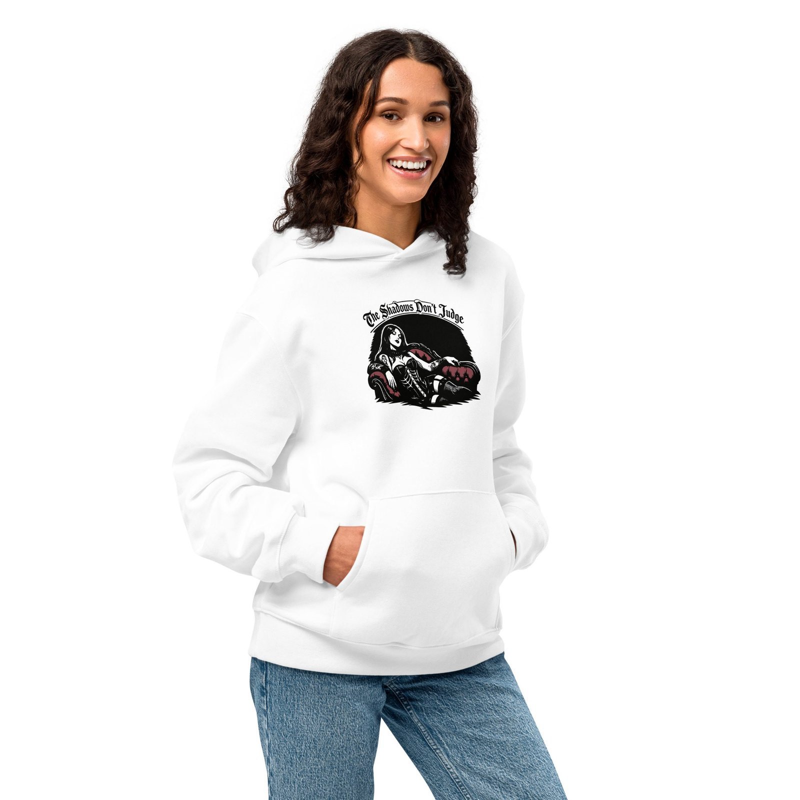 Dark Art Graphic Hoodie | Shadows Don’t Judge | Knotted Tree Studios - Image 5
