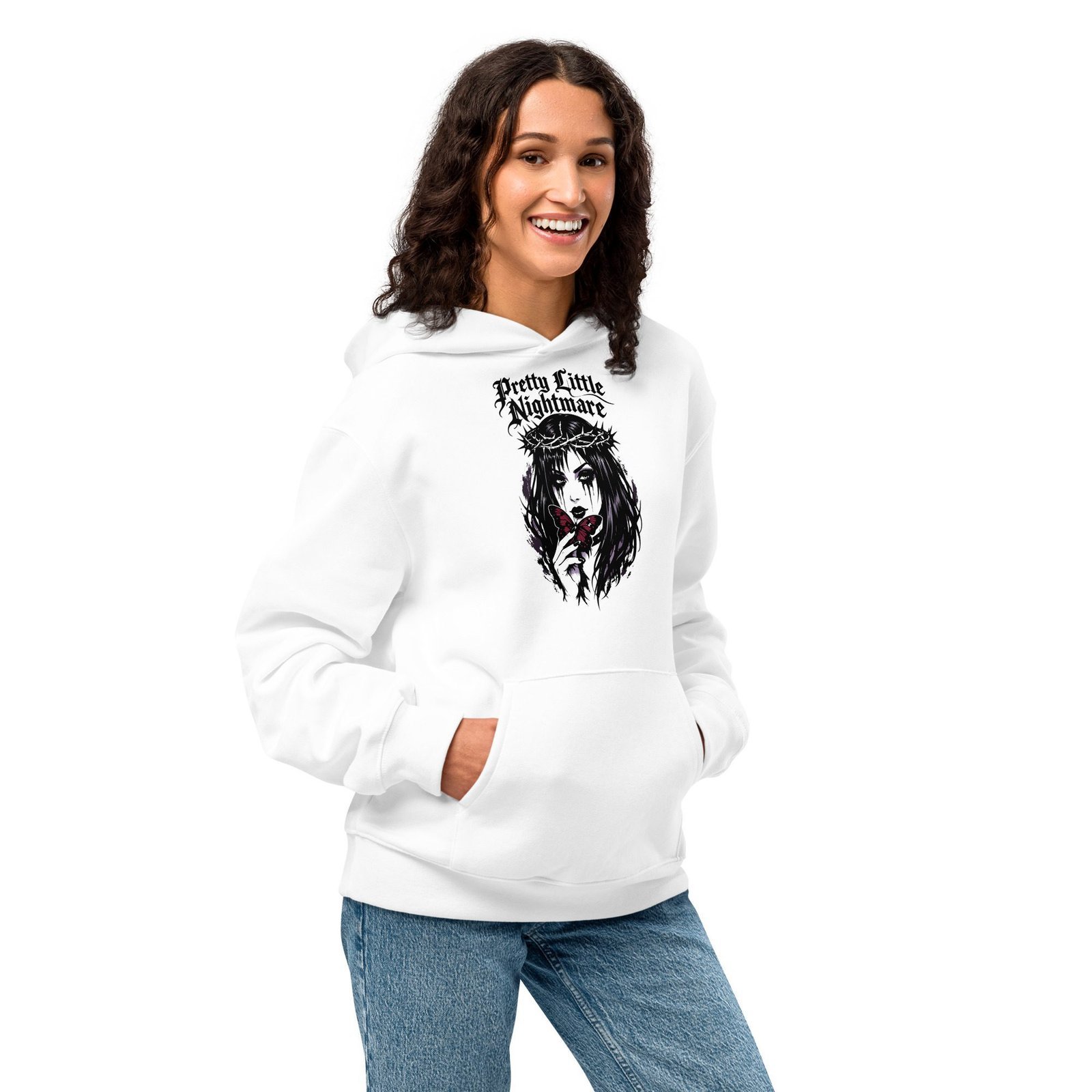 Dark Art Graphic Hoodie | Pretty Little Nightmare | Knotted Tree Studios - Image 3