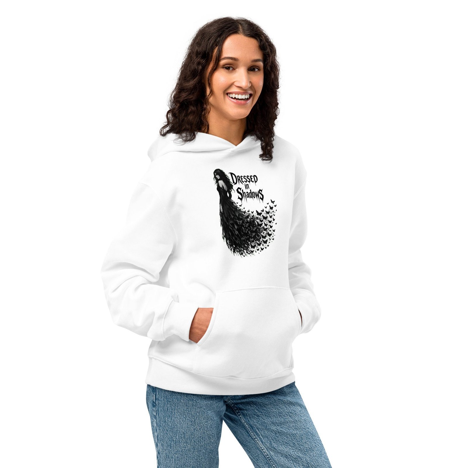 Dark Art Graphic Hoodie | Dressed In Shadows | Knotted Tree Studios - Image 4
